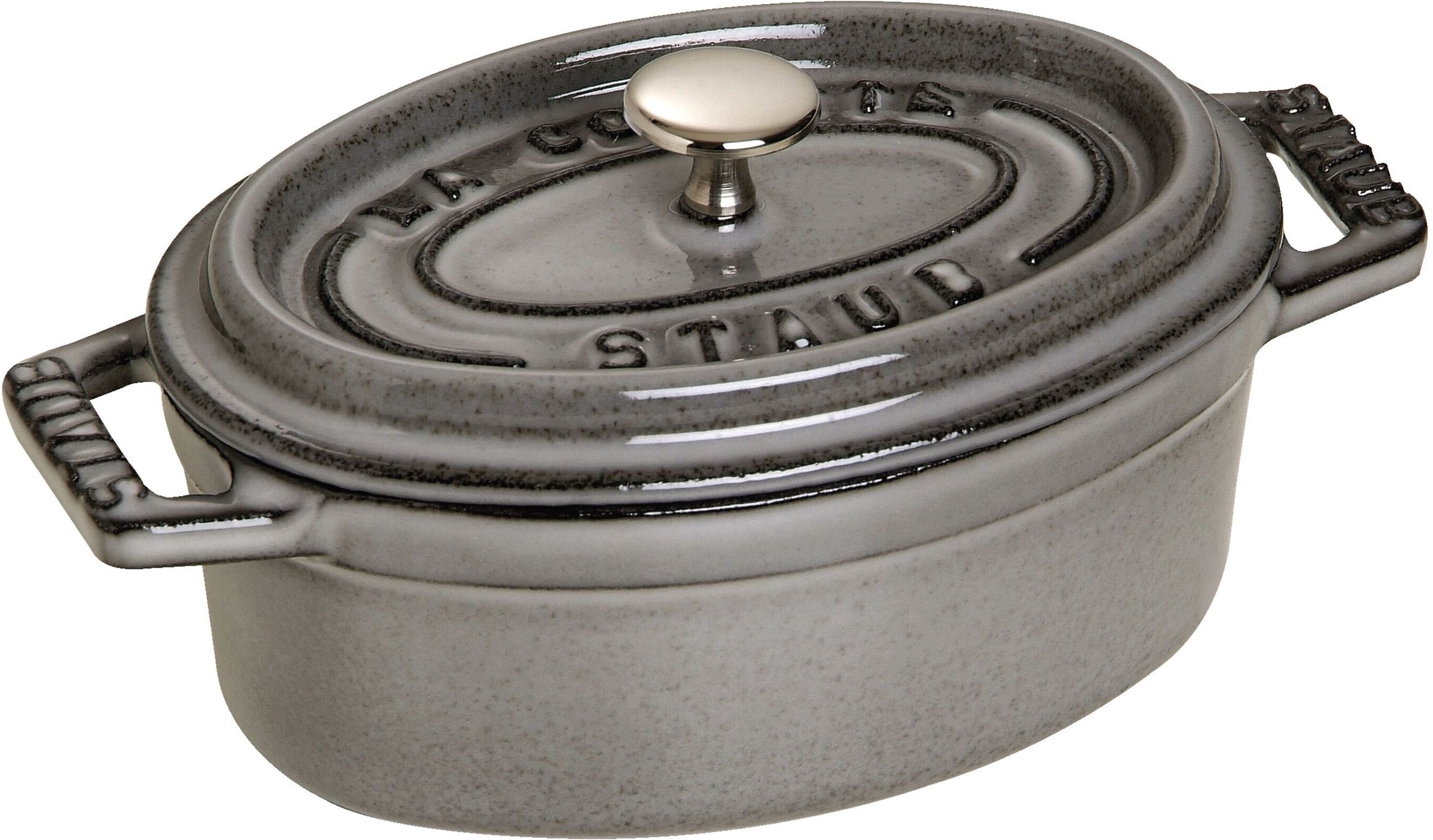 Staub La Cocotte Mini Cocotte 11 cm, oval, Graphit-Grau, Gusseisen