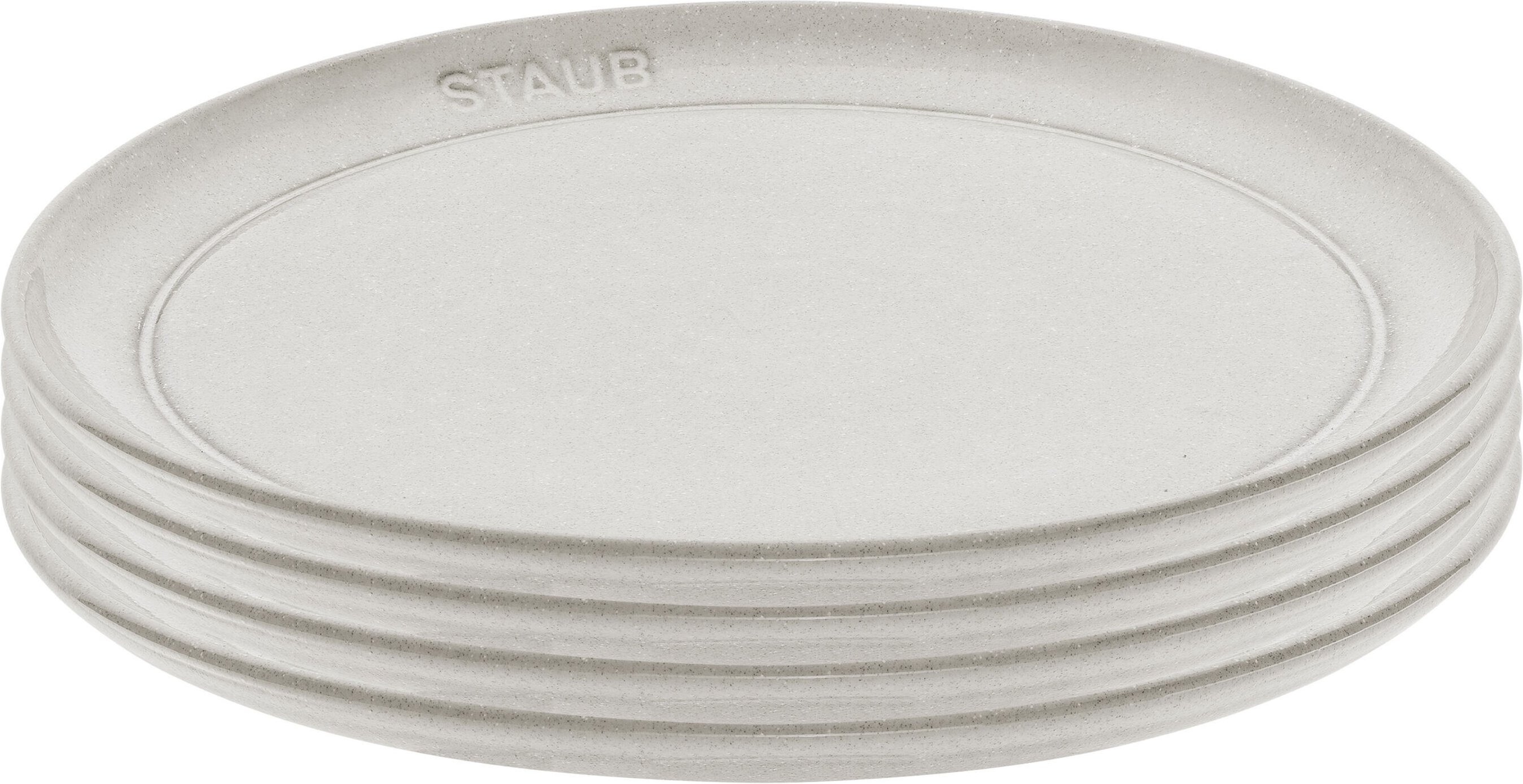 Staub Tellerset, 4-tlg. / 22 cm, Weisser Trüffel, Keramik
