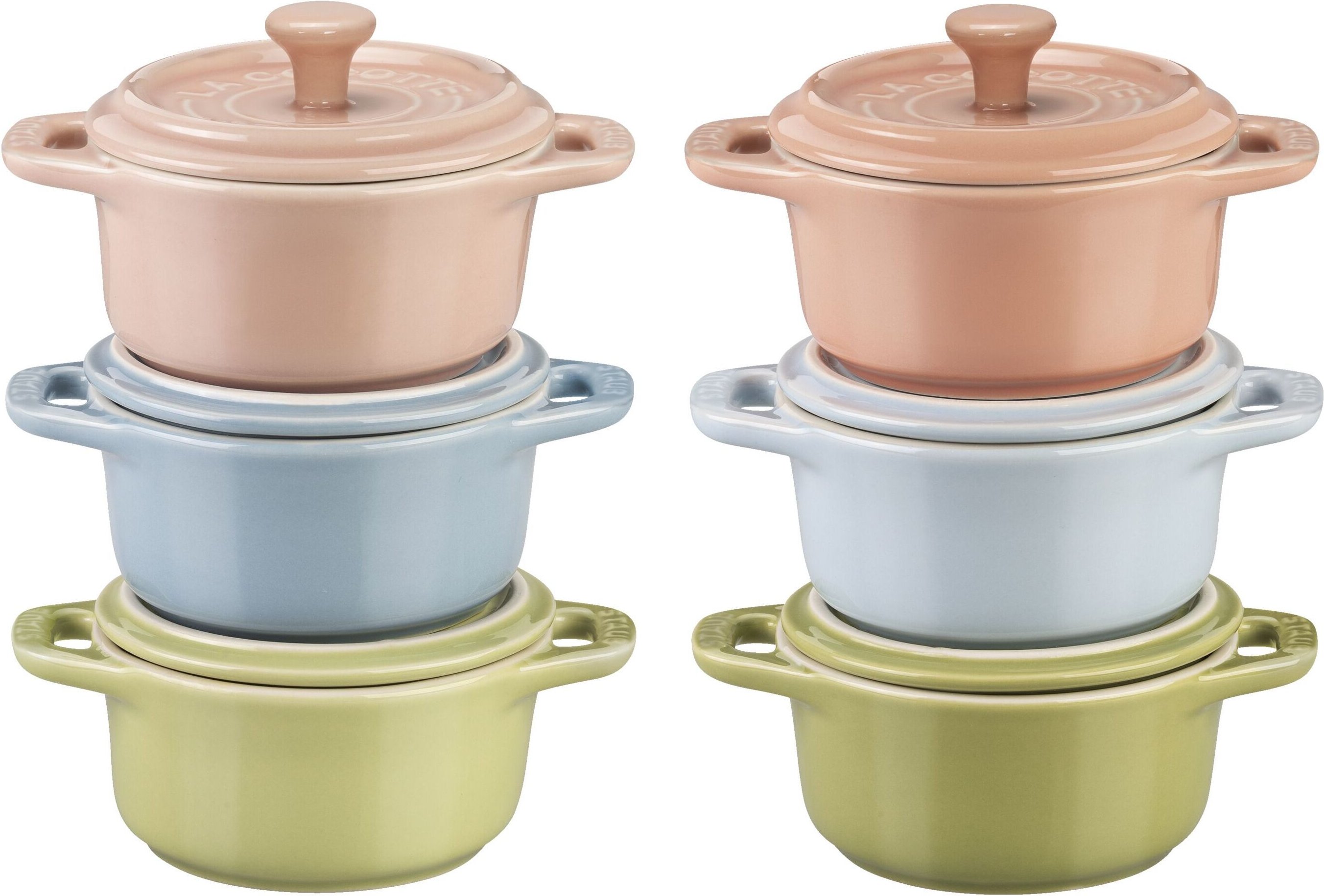 Staub Ceramique Cocotte Set Macaron 6-tlg, rund, Keramik