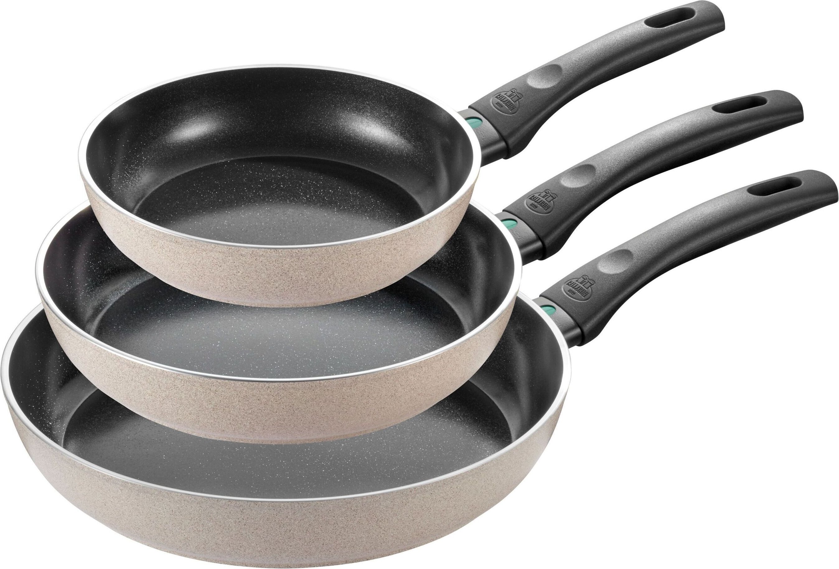 BALLARINI Ledro Bratpfannenset, 3-tlg. / 20/24/28 cm, Beige, Aluminium/Antihaftbeschichtung