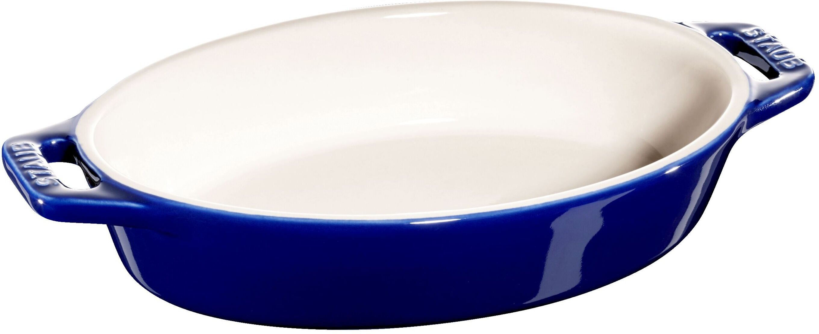 Staub Ceramique Auflaufform 17 cm, oval, Dunkelblau, Keramik