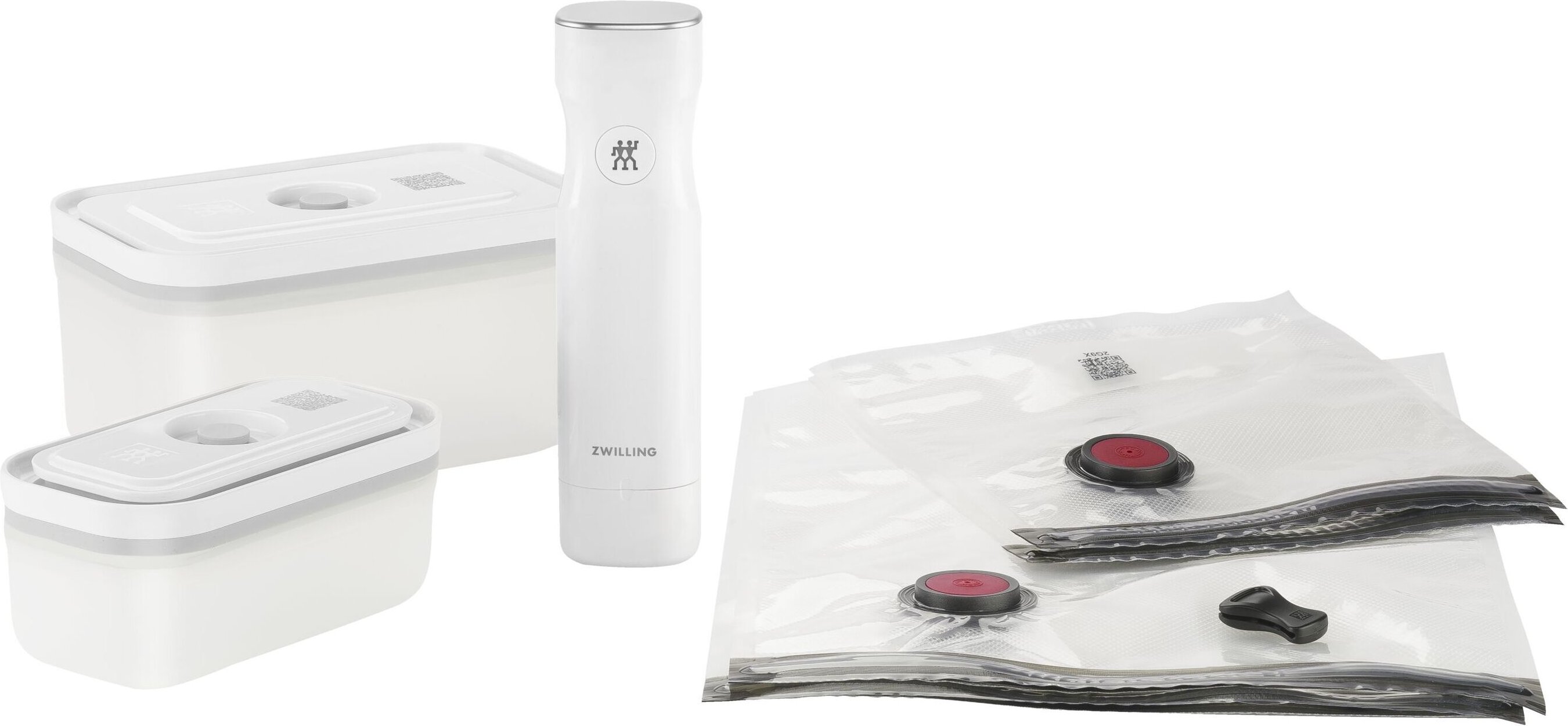 ZWILLING Fresh & Save Vakuum Starter Set, Kunststoff / S/M, 7-tlg, Weiß