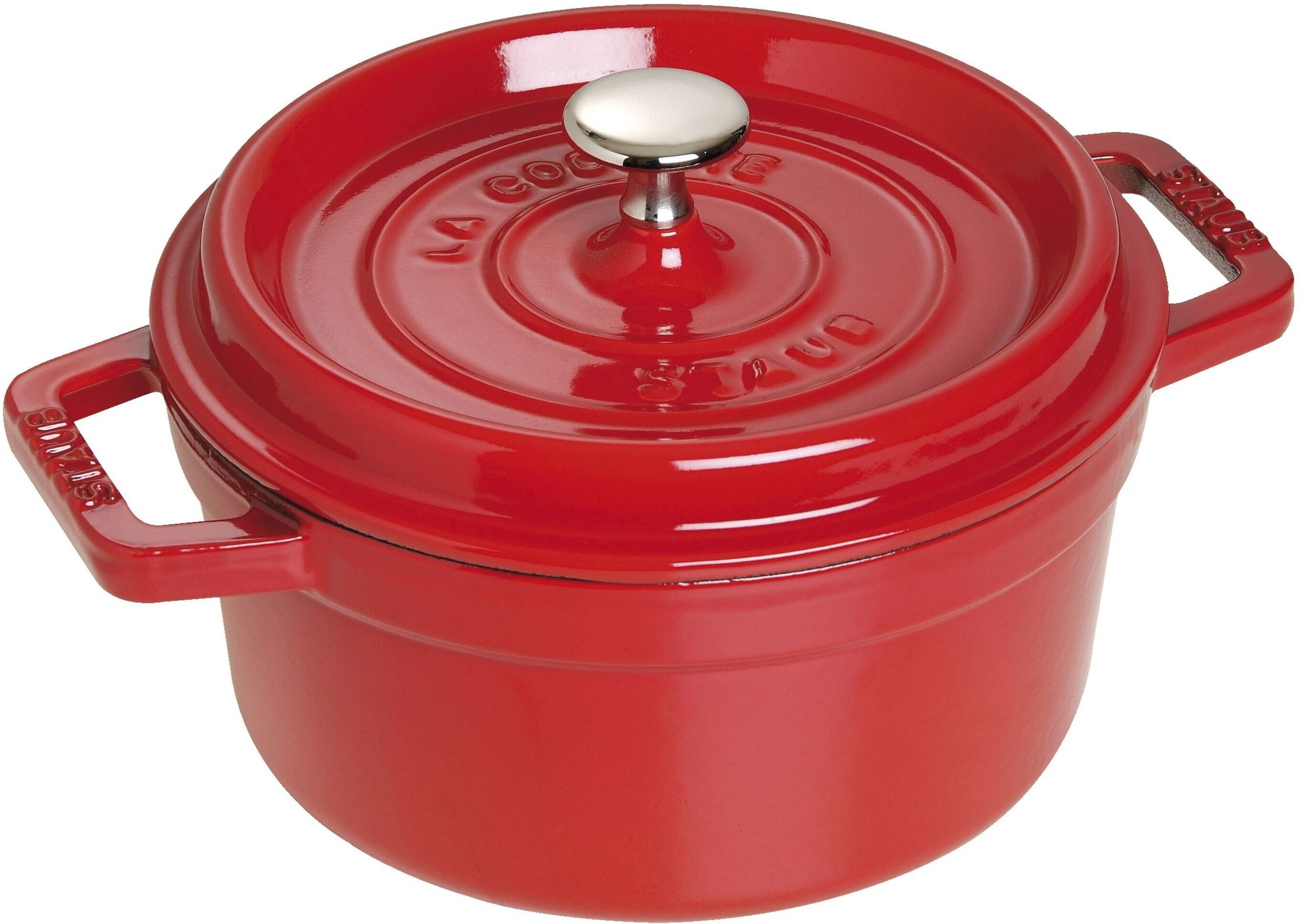 Staub La Cocotte Cocotte 22 cm, rund, Kirsch-Rot, Gusseisen