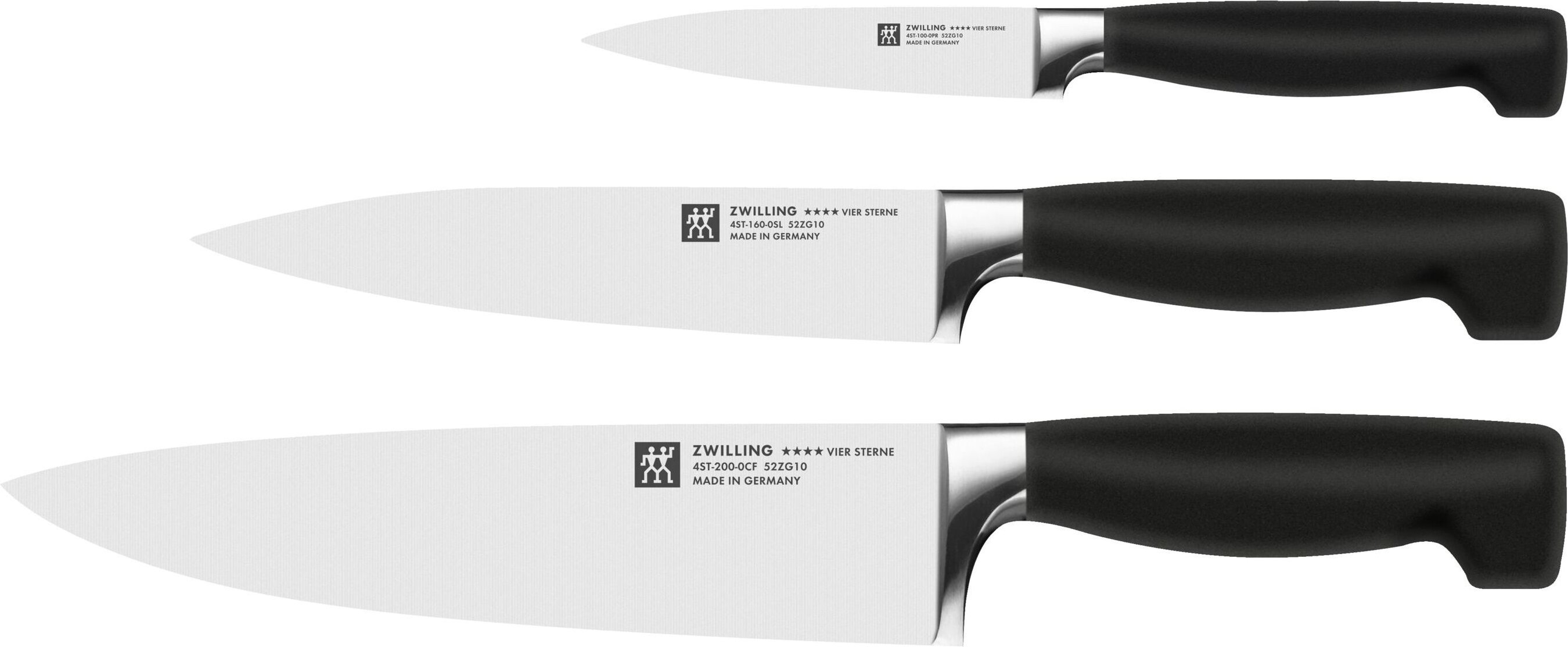 ZWILLING **** VIER STERNE Messerset 3-tlg