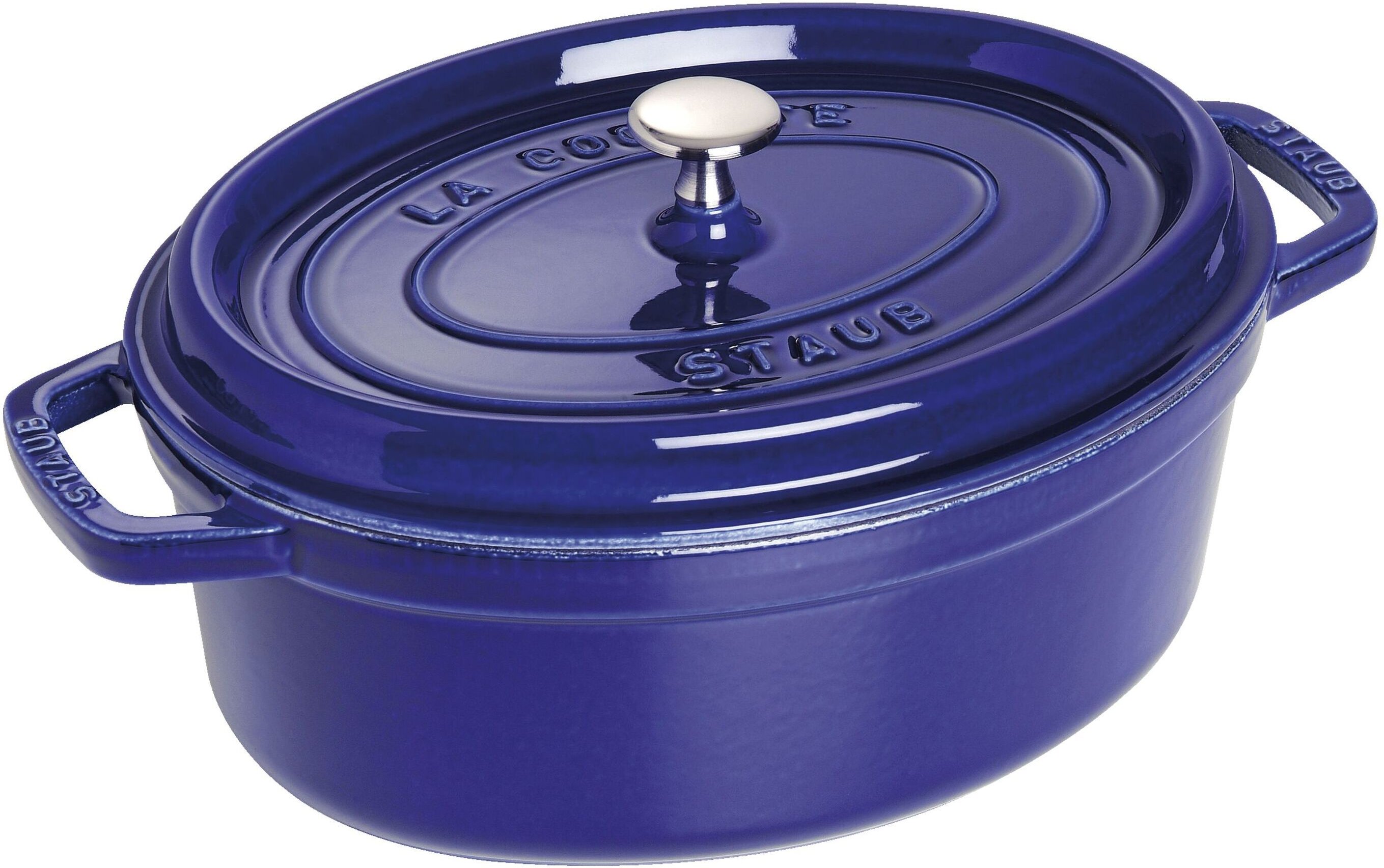 Staub La Cocotte Cocotte 29 cm, oval, Dunkelblau, Gusseisen