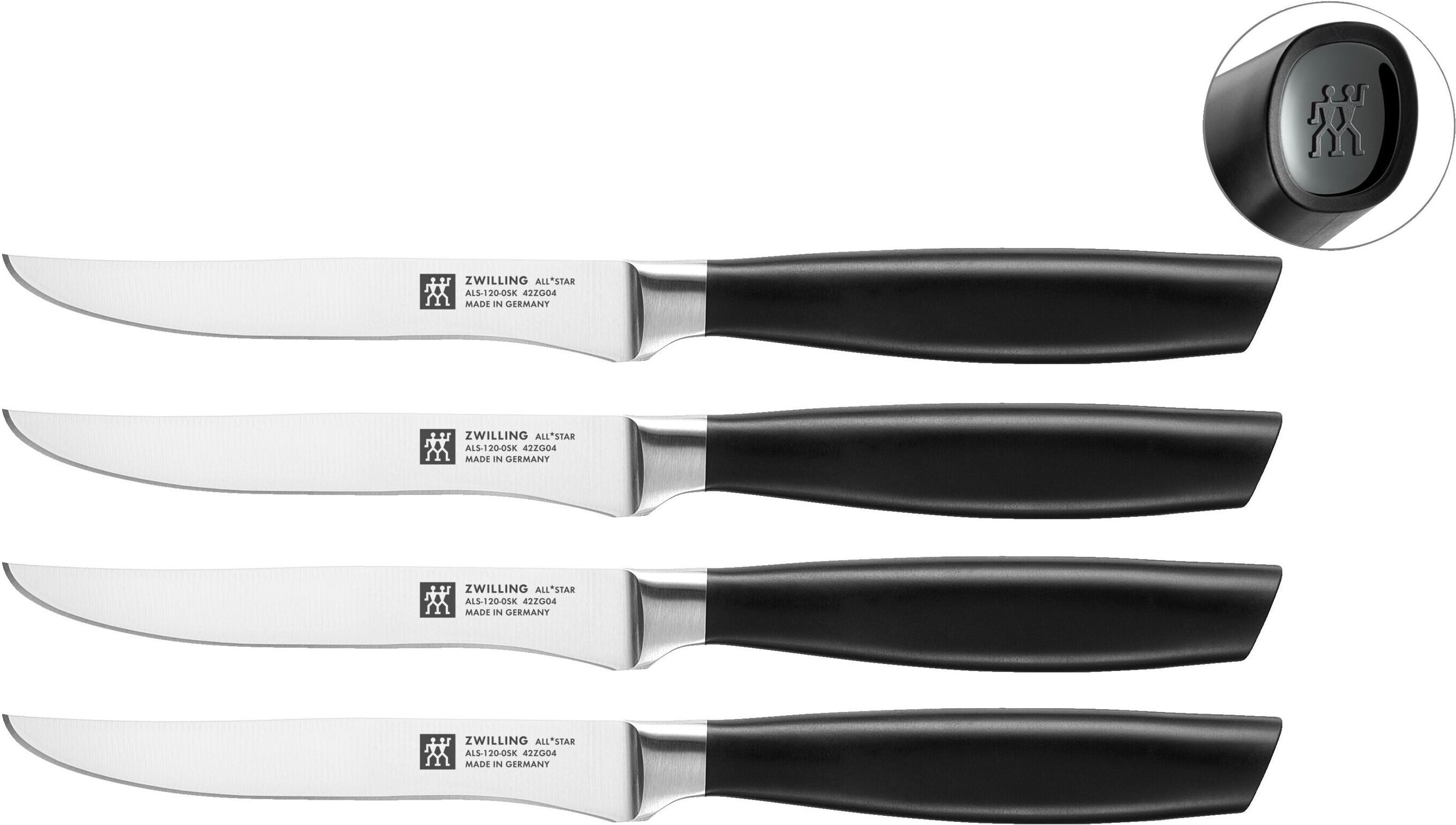 ZWILLING All * Star Steakmesserset 4-tlg, Schwarz