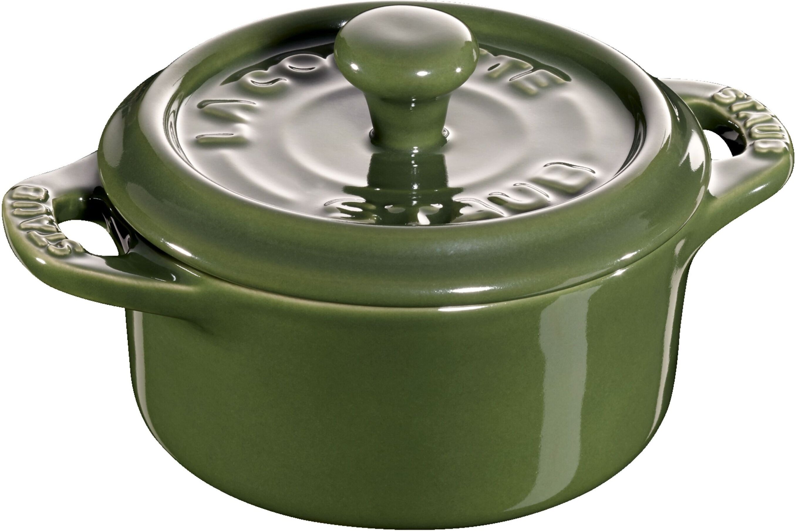 Staub Ceramique Mini Cocotte 10 cm, rund, Basilikum-Grün, Keramik