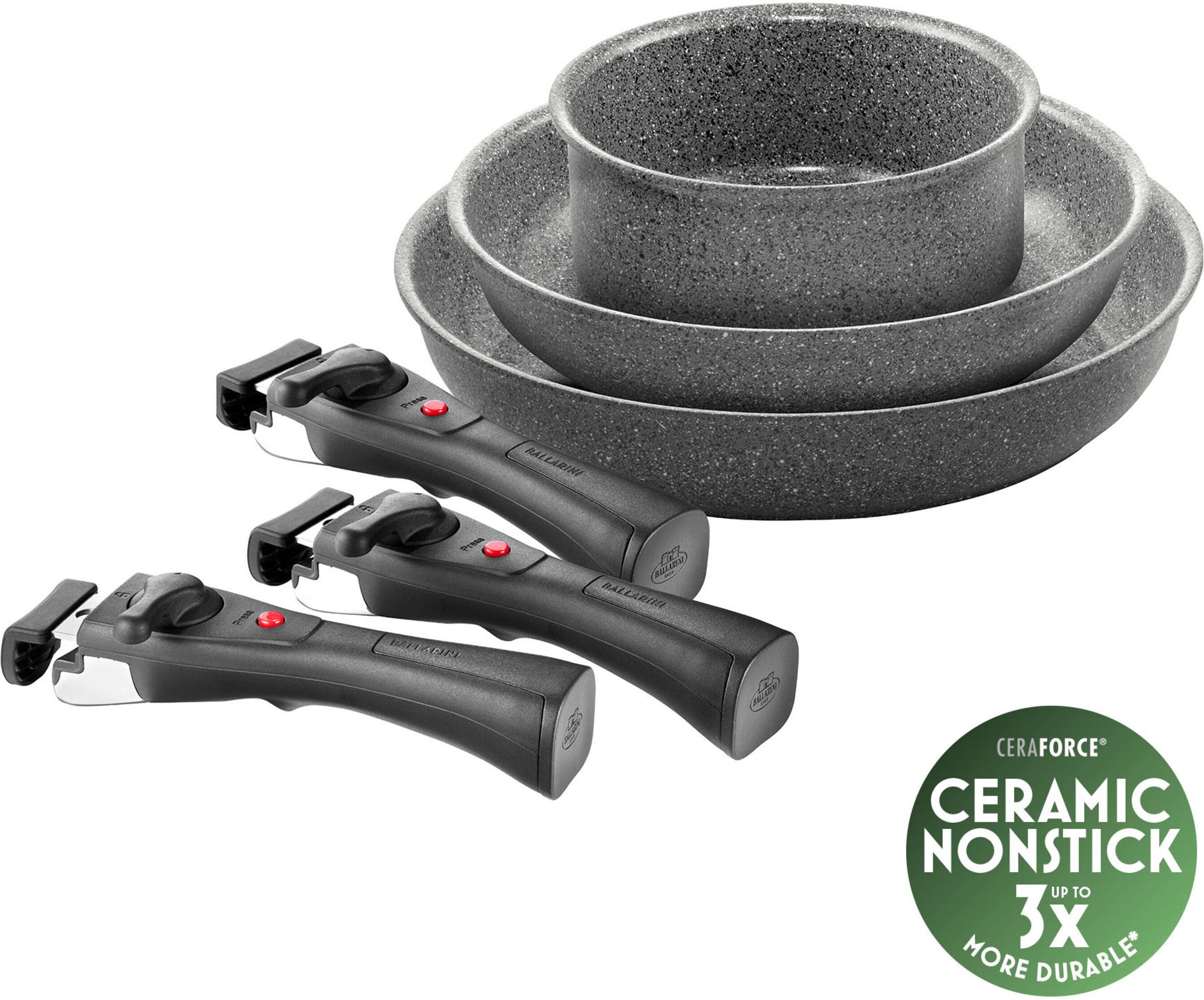 BALLARINI Torre Bratpfannenset, 6-tlg, Aluminium, Keramische Antihaftbeschichtung