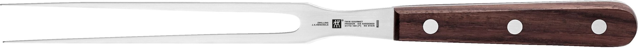ZWILLING TWIN Gourmet Wood Fleischgabel 18 cm, Sonderschmelze