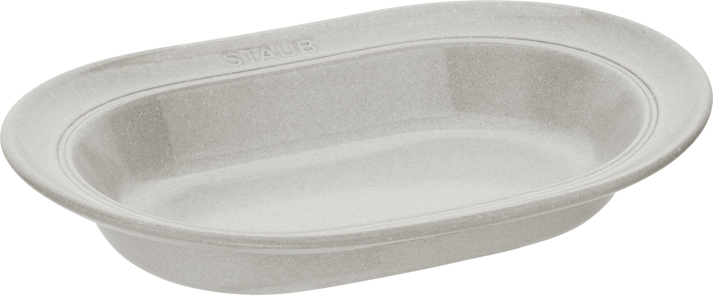 Staub Dining Line Teller 25 cm, oval, Weisser Trüffel, Keramik