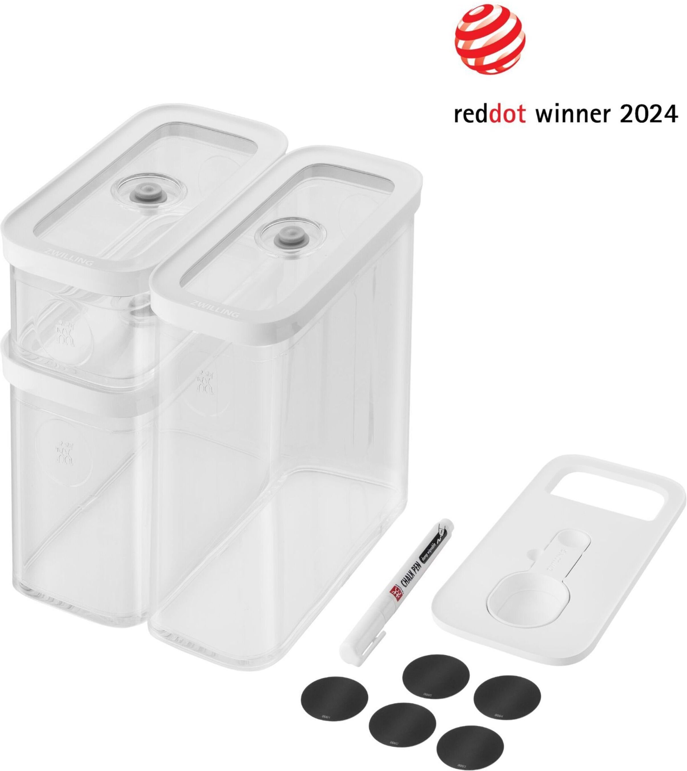 ZWILLING Fresh & Save CUBE CUBE Set, M / 5-tlg, Transparent-Weiß