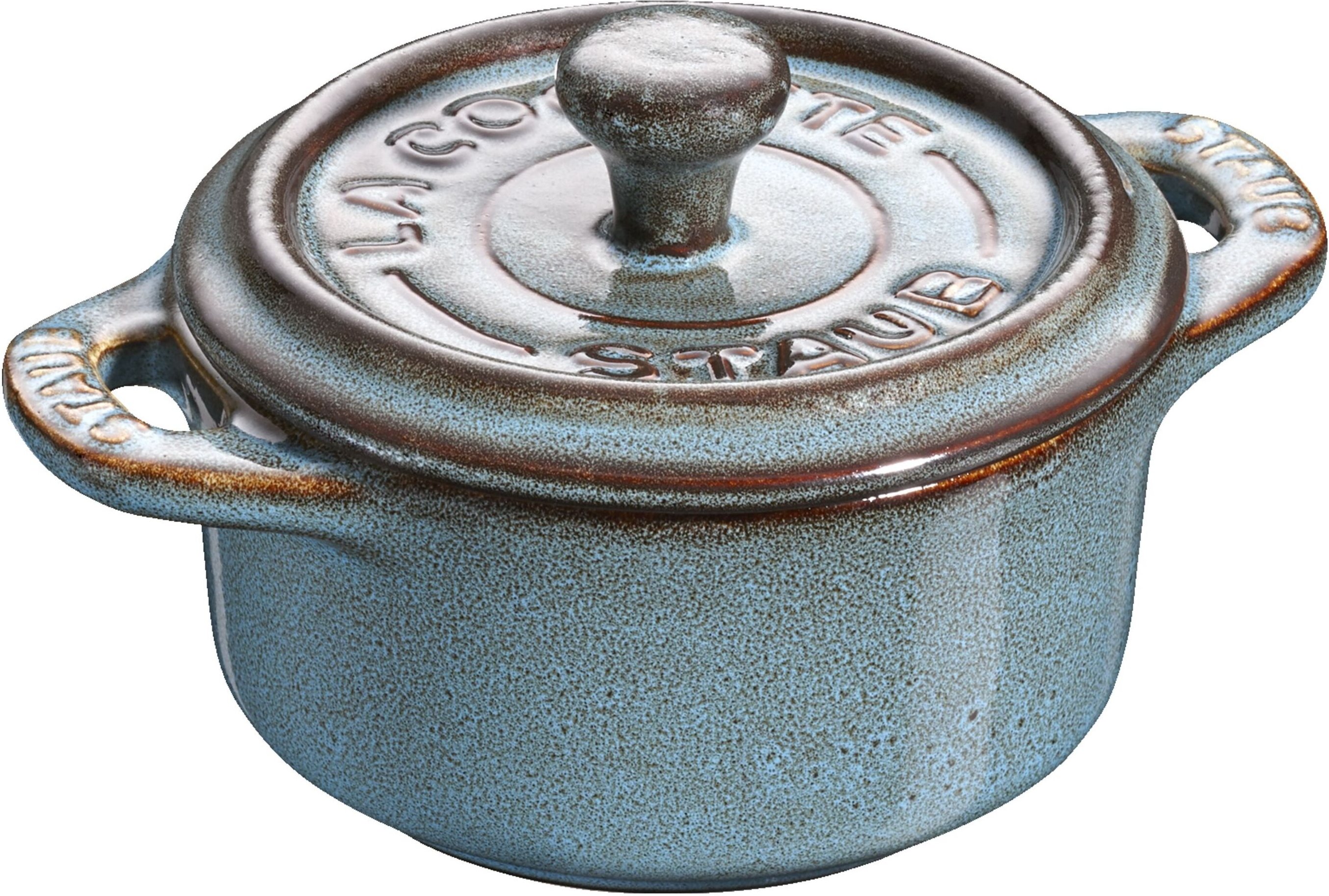 Staub Ceramique Mini Cocotte 10 cm, rund, Antik-Türkis, Keramik