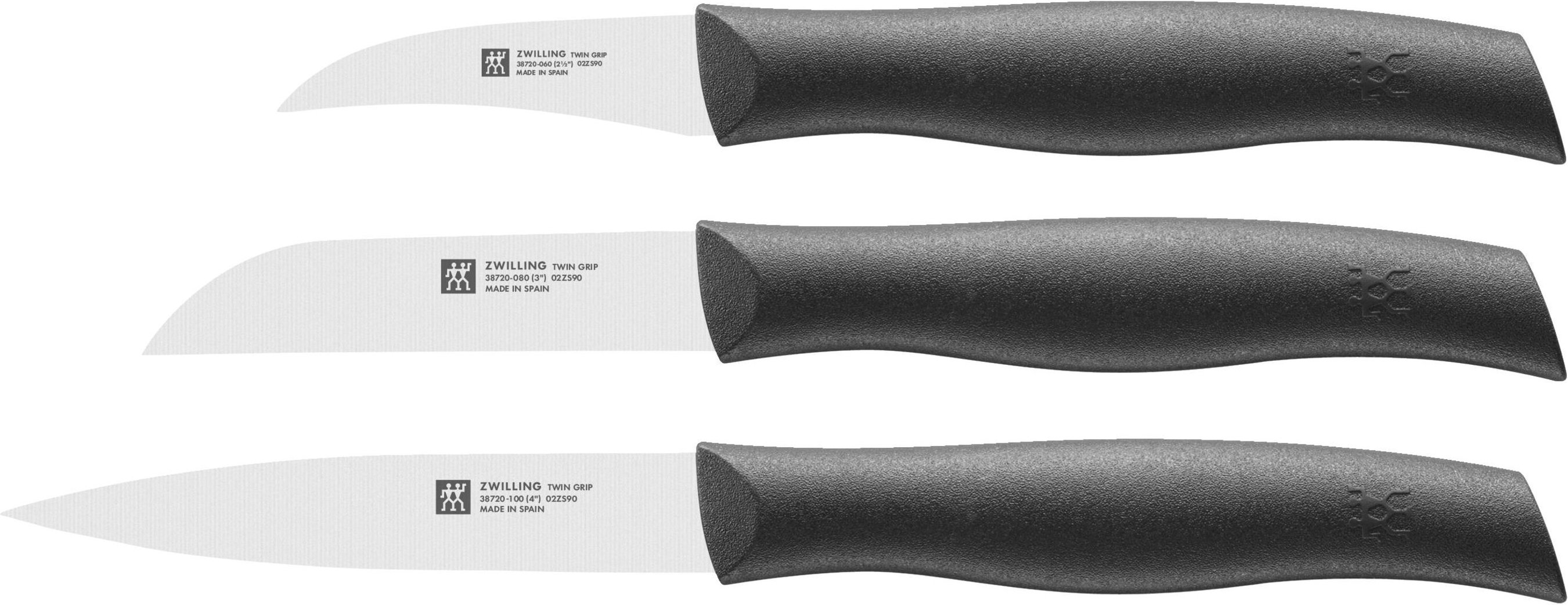 ZWILLING TWIN Grip Messerset 3-tlg, Schwarz