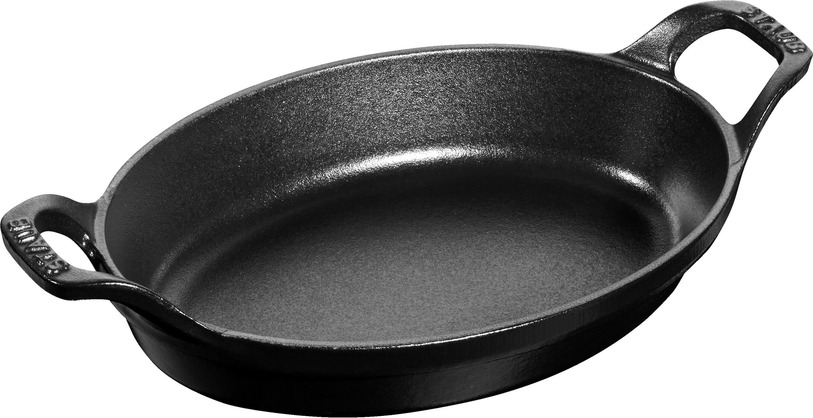 Staub Specialities Ofenform 28 cm, oval, Schwarz, Gusseisen