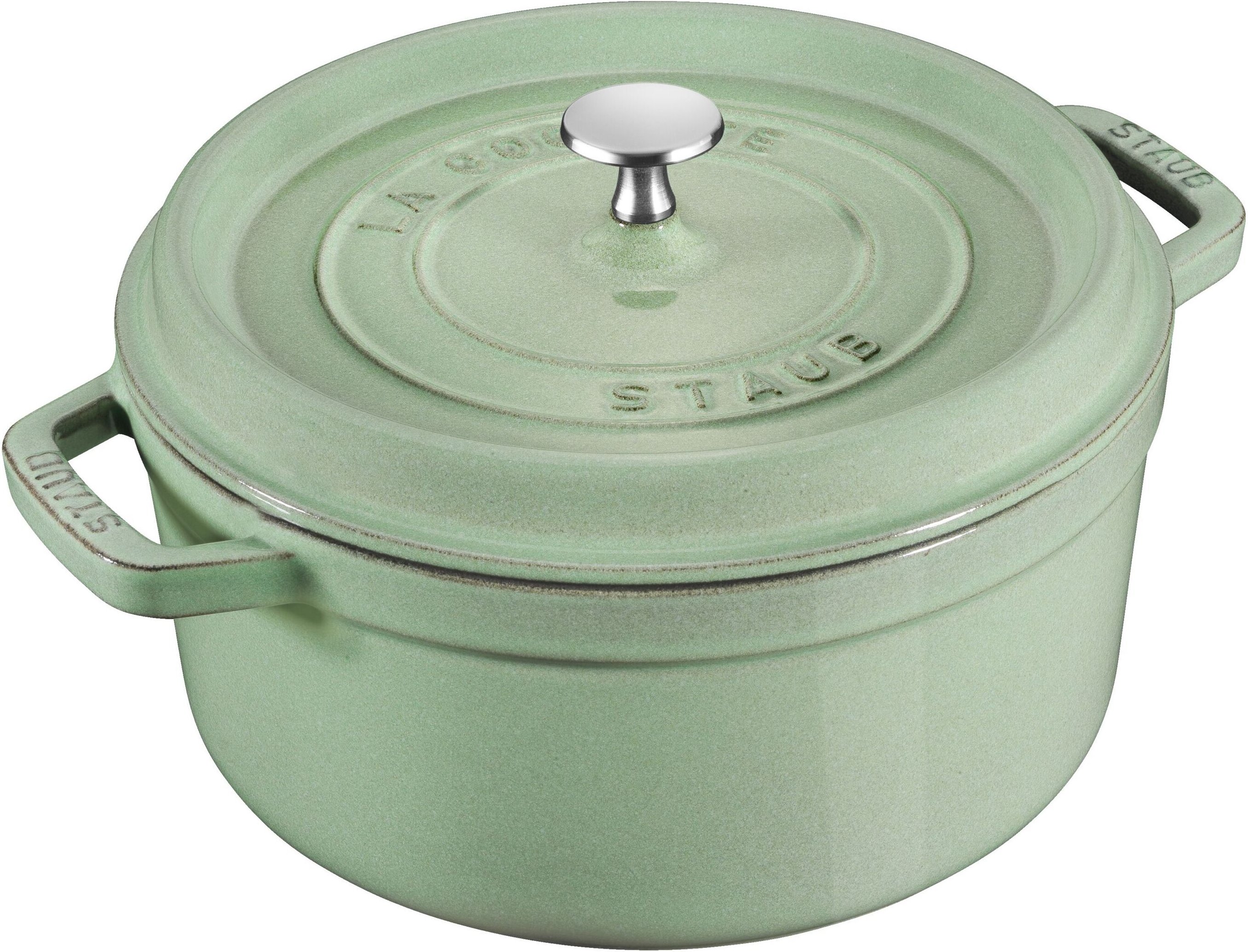 Staub La Cocotte Cocotte 18 cm, rund, Salbeigrün, Gusseisen