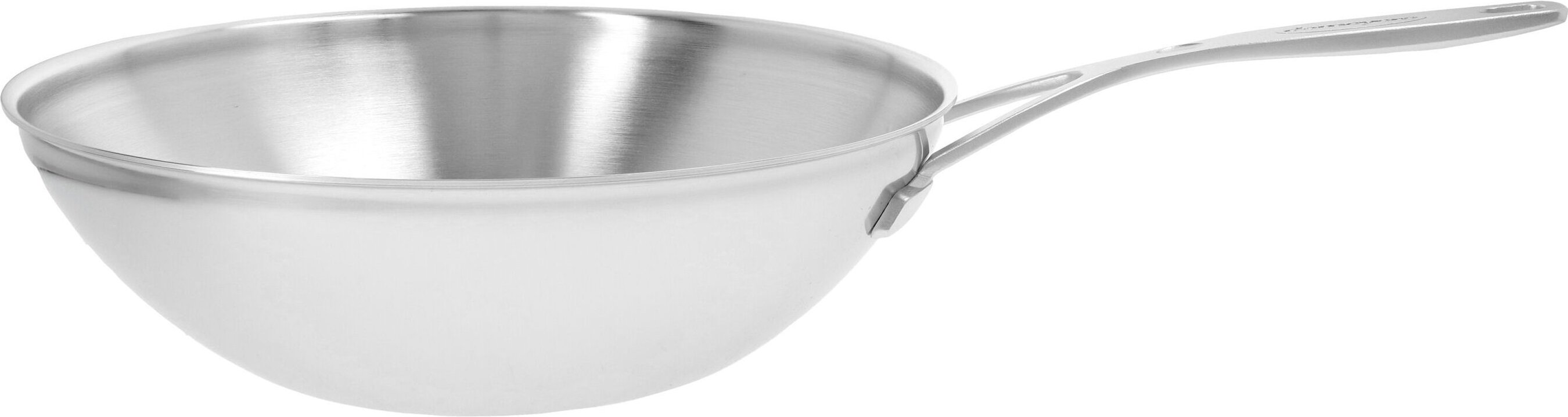 Demeyere Industry 5 Wok flacher Boden, 30 cm, 18/10 Edelstahl