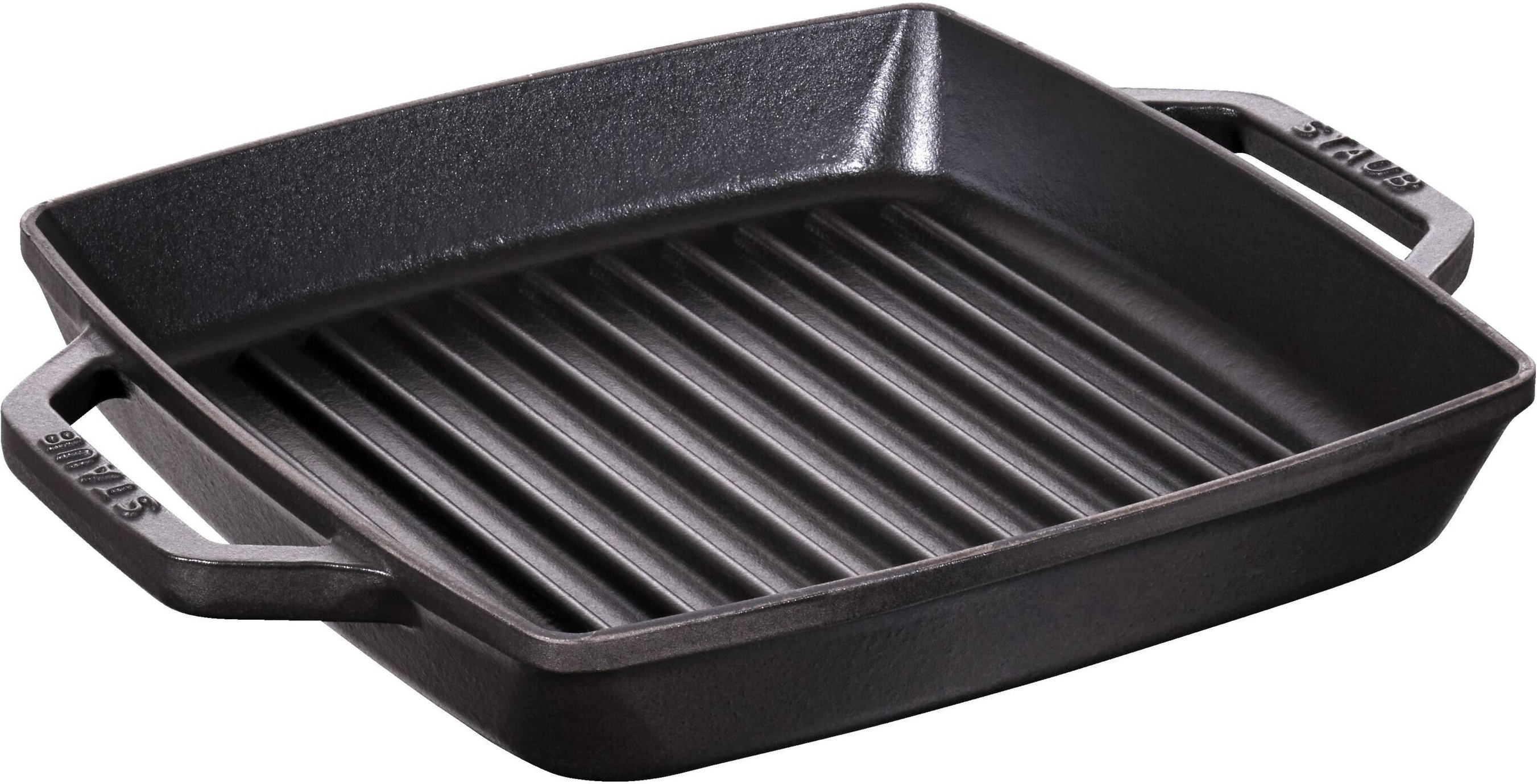 Staub Grill Pans Grillpfanne 23 cm, quadratisch, Schwarz, Gusseisen