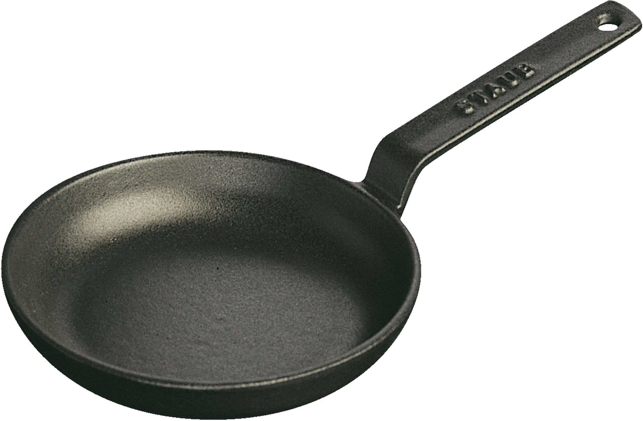Staub Pans Bratpfanne 12 cm, rund, Schwarz, Gusseisen