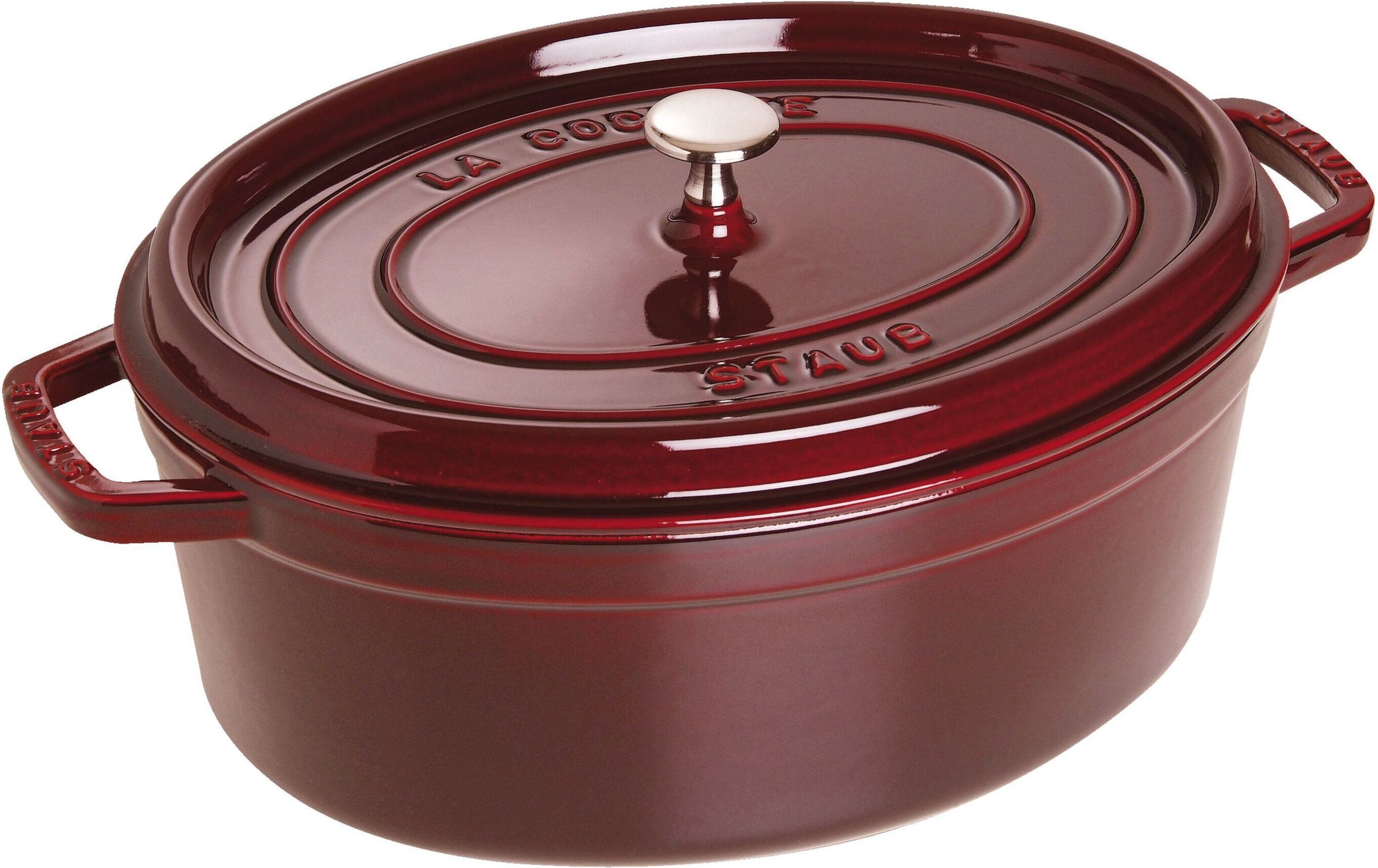 Staub La Cocotte Cocotte 33 cm, oval, Grenadine-Rot, Gusseisen