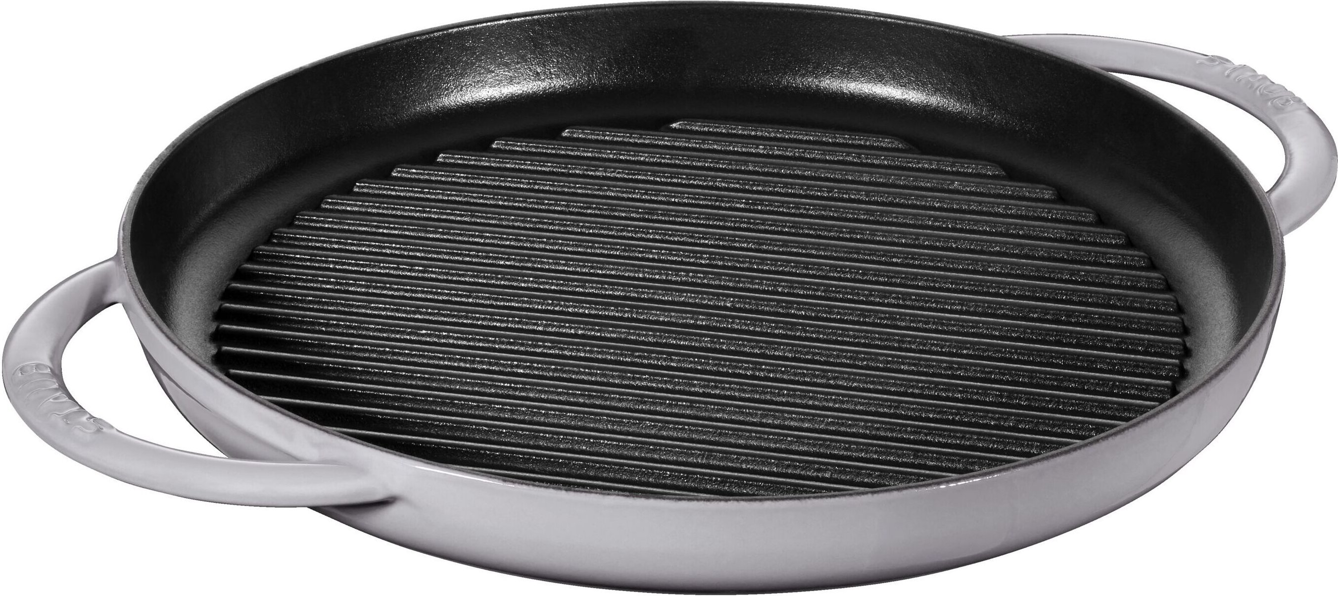 Staub Grill Pans Pure Grill 30 cm, rund, Graphit-Grau, Gusseisen