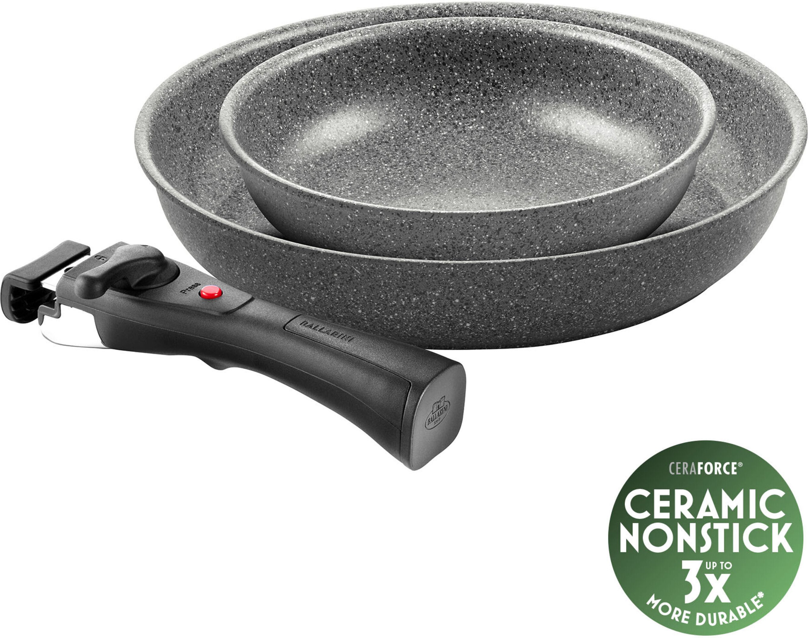 BALLARINI Torre Bratpfannenset, 3-tlg, Aluminium, Keramische Antihaftbeschichtung