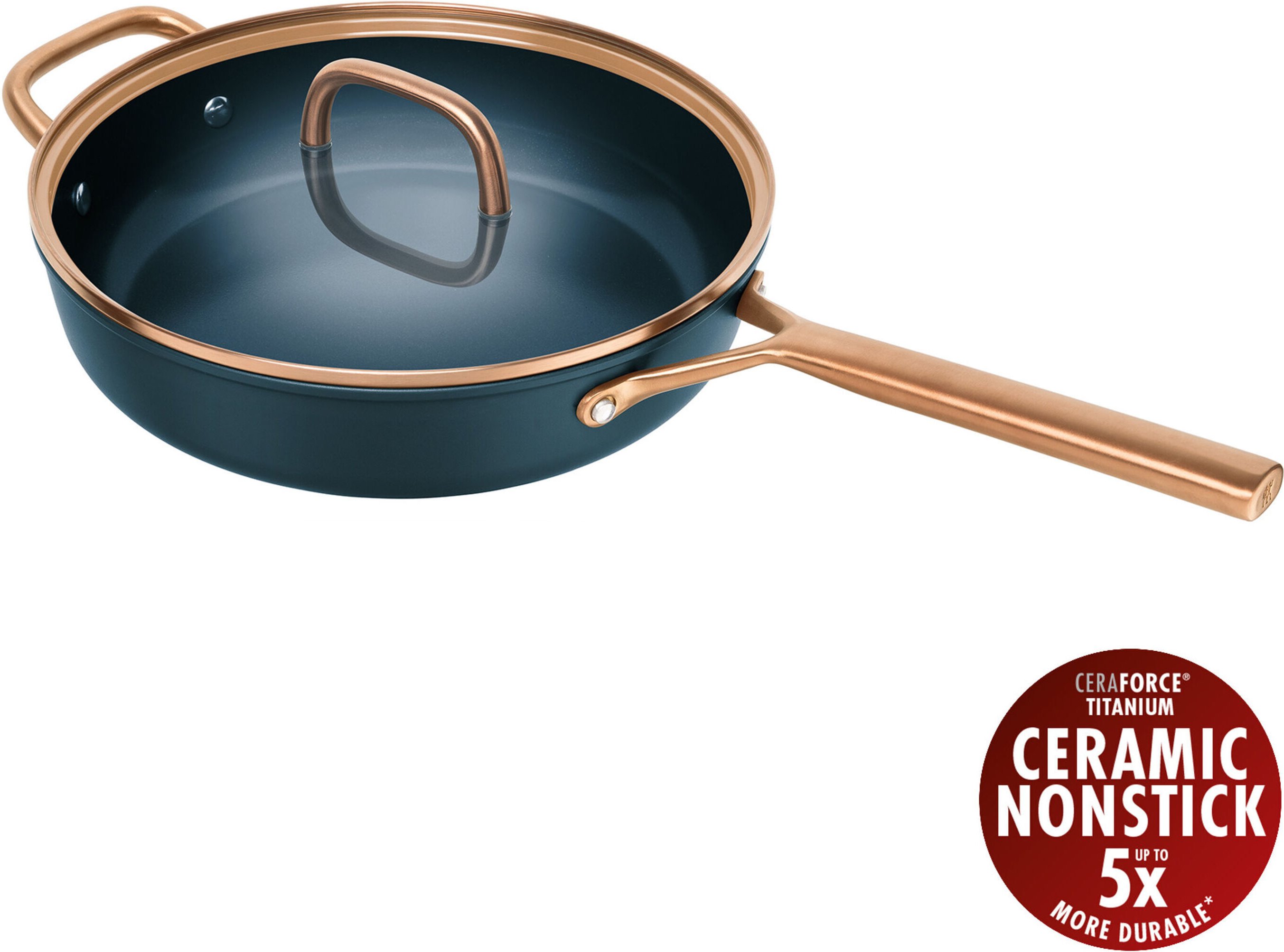 ZWILLING Milano Schmorpfanne mit Glasdeckel 28 cm, Aluminium