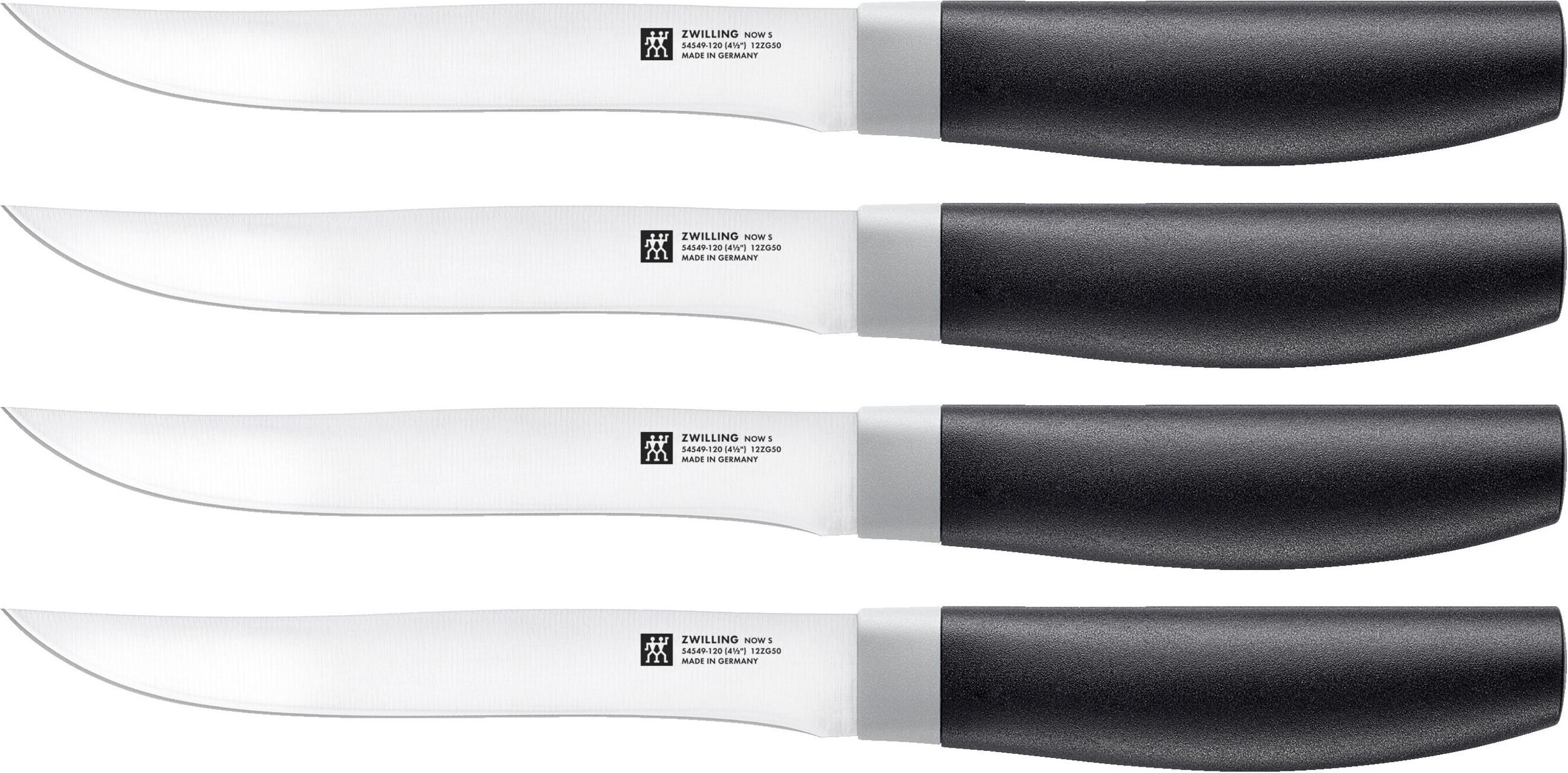 ZWILLING Now S Steakmesserset 4-tlg, Schwarz