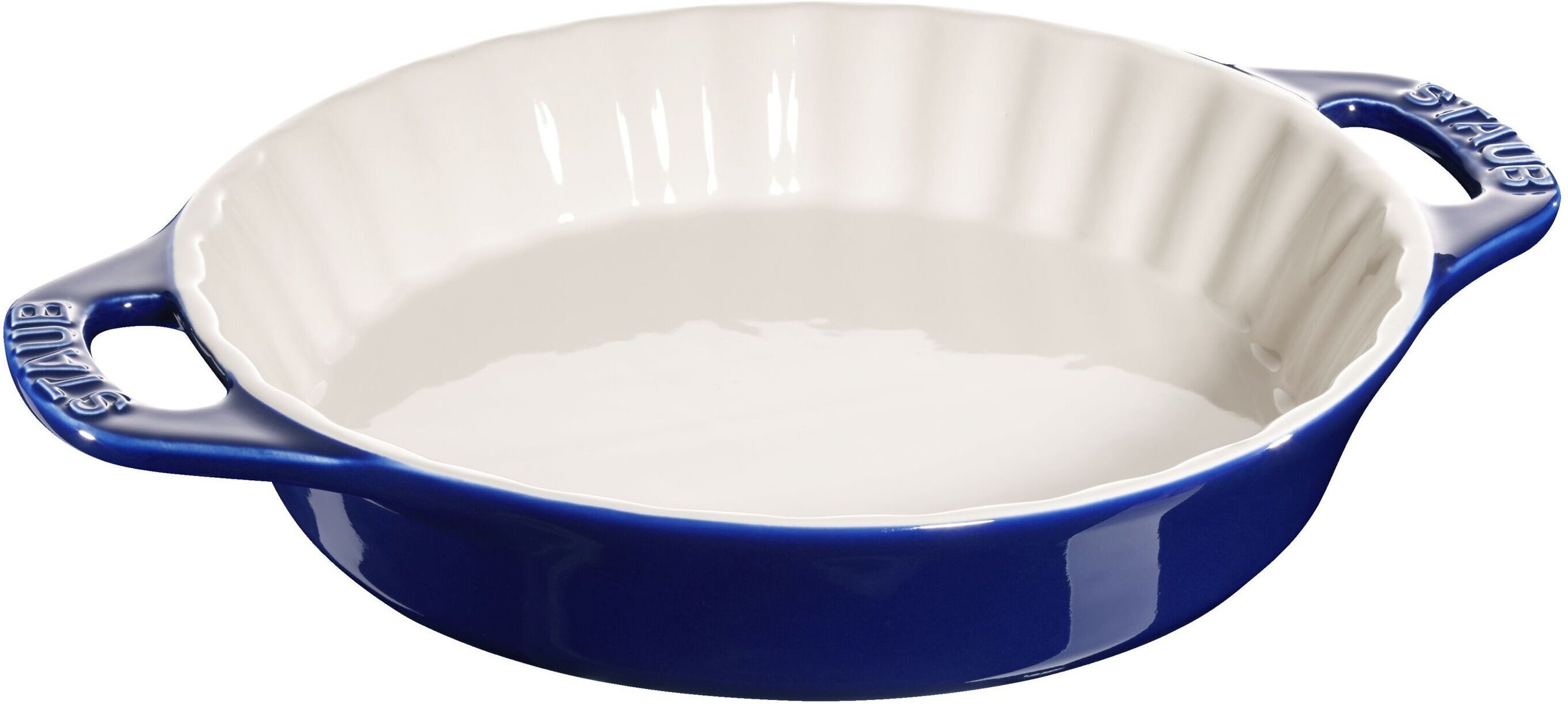 Staub Ceramique Kuchenform 24 cm, rund, Dunkelblau, Keramik