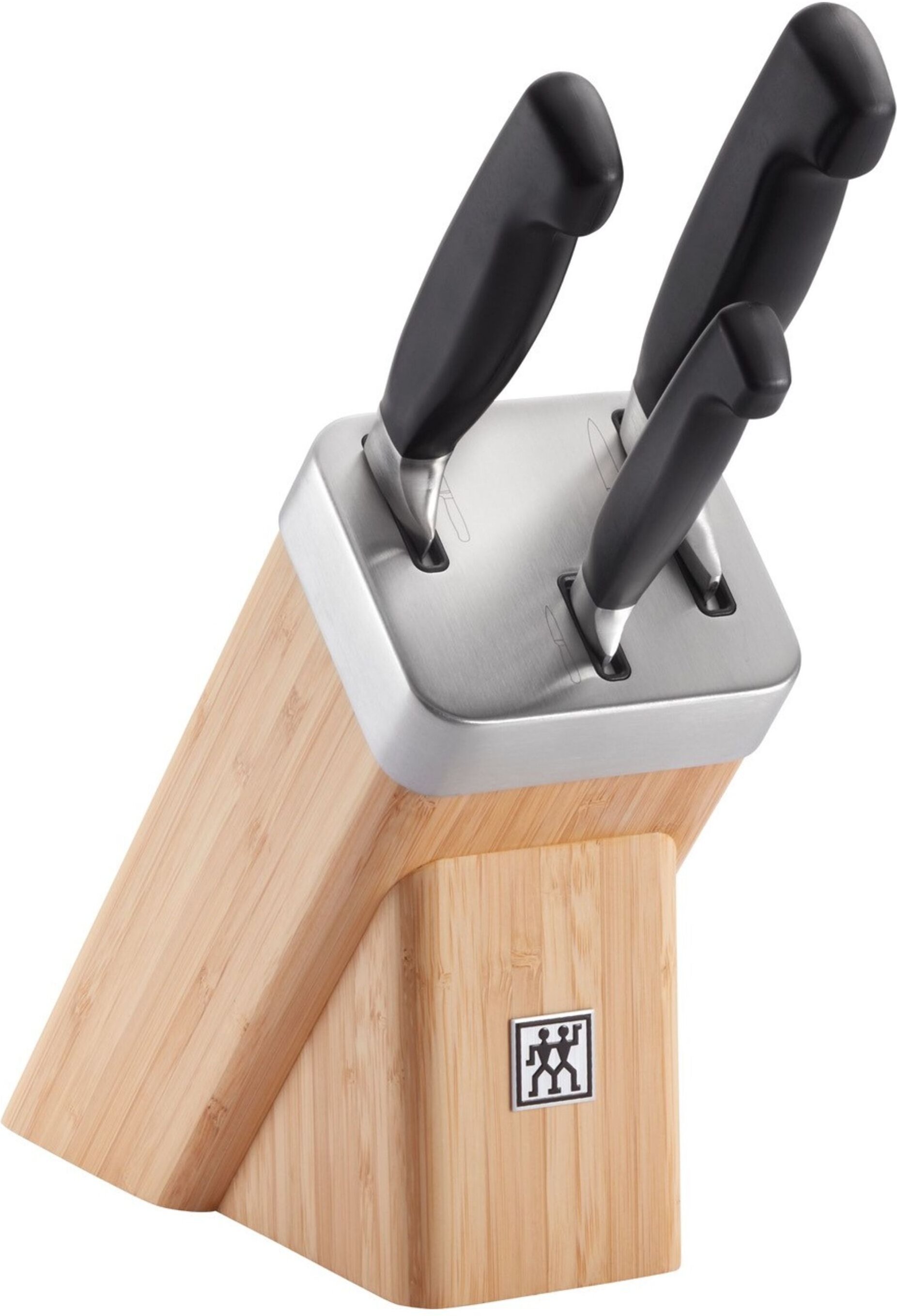 ZWILLING **** VIER STERNE 4-tlg, Messerblockset, Braun