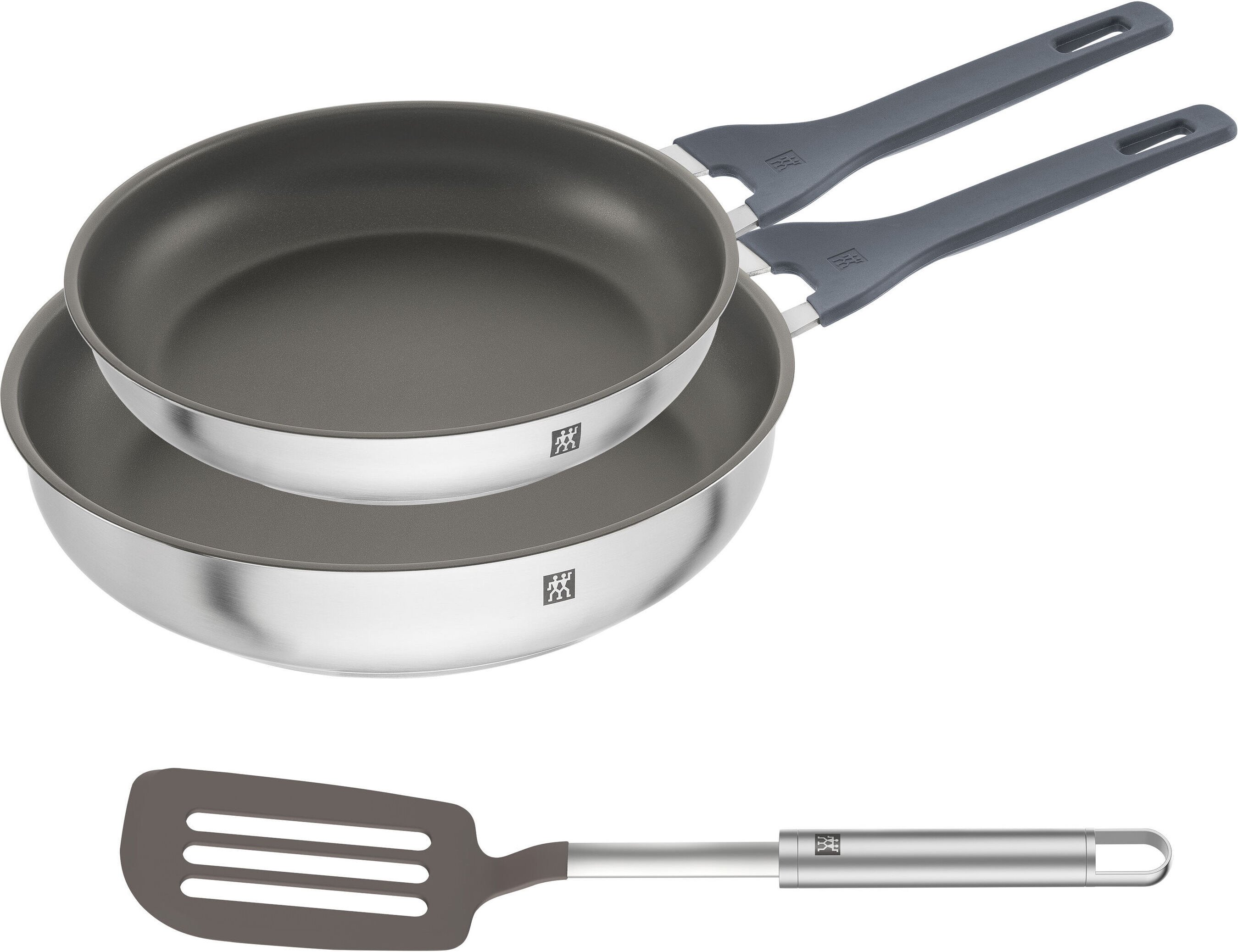 ZWILLING Pfannen-Set mit 28 cm Pfanne, 24 cm Pfanne und Pfannenwender, 3-tlg.