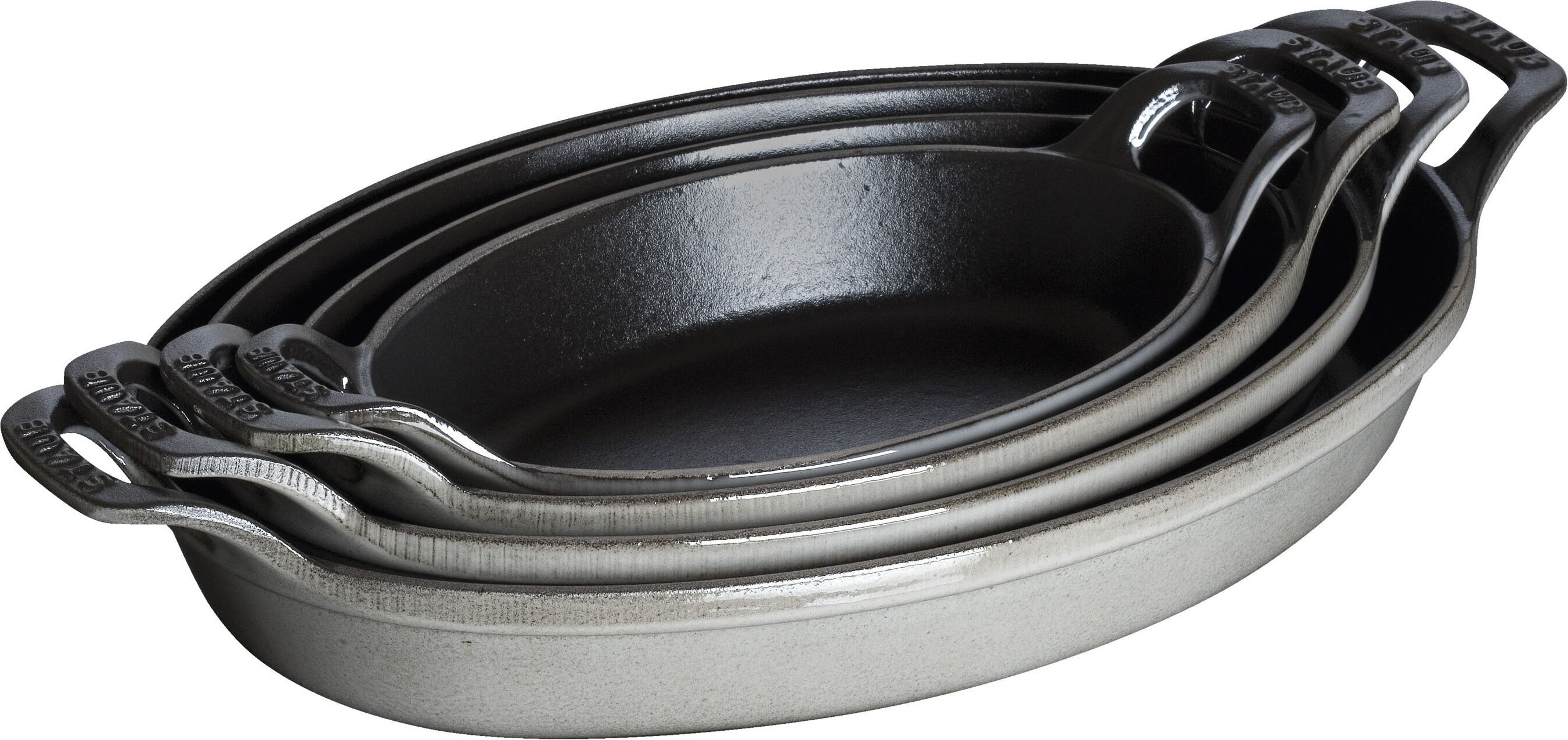 Staub Specialities Ofenform 24 cm, oval, Graphit-Grau, Gusseisen