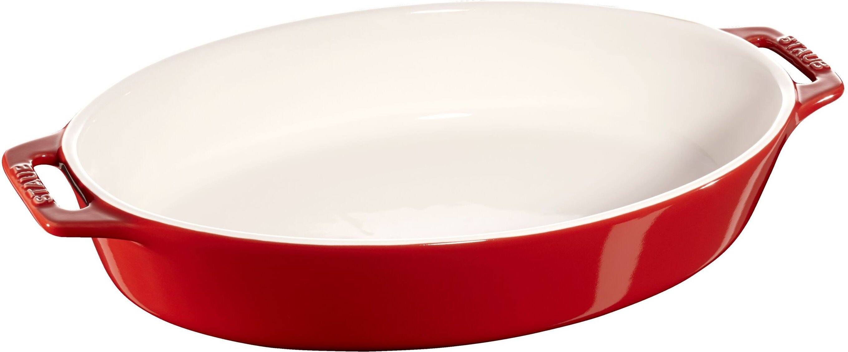 Staub Ceramique Auflaufform 29 cm, oval, Kirsch-Rot, Keramik