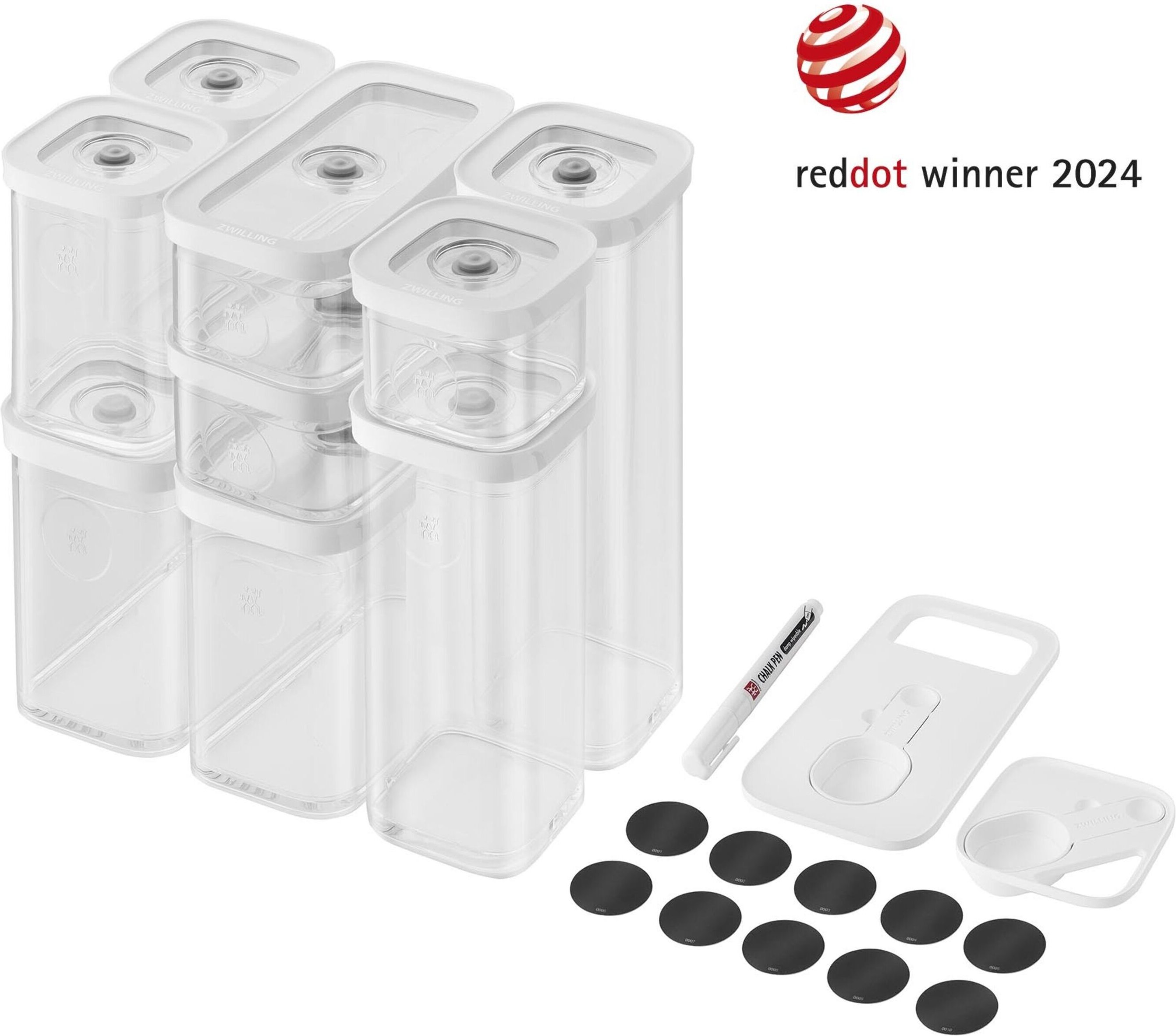 ZWILLING Fresh & Save CUBE CUBE Set, S/M / 12-tlg, Transparent-Weiß