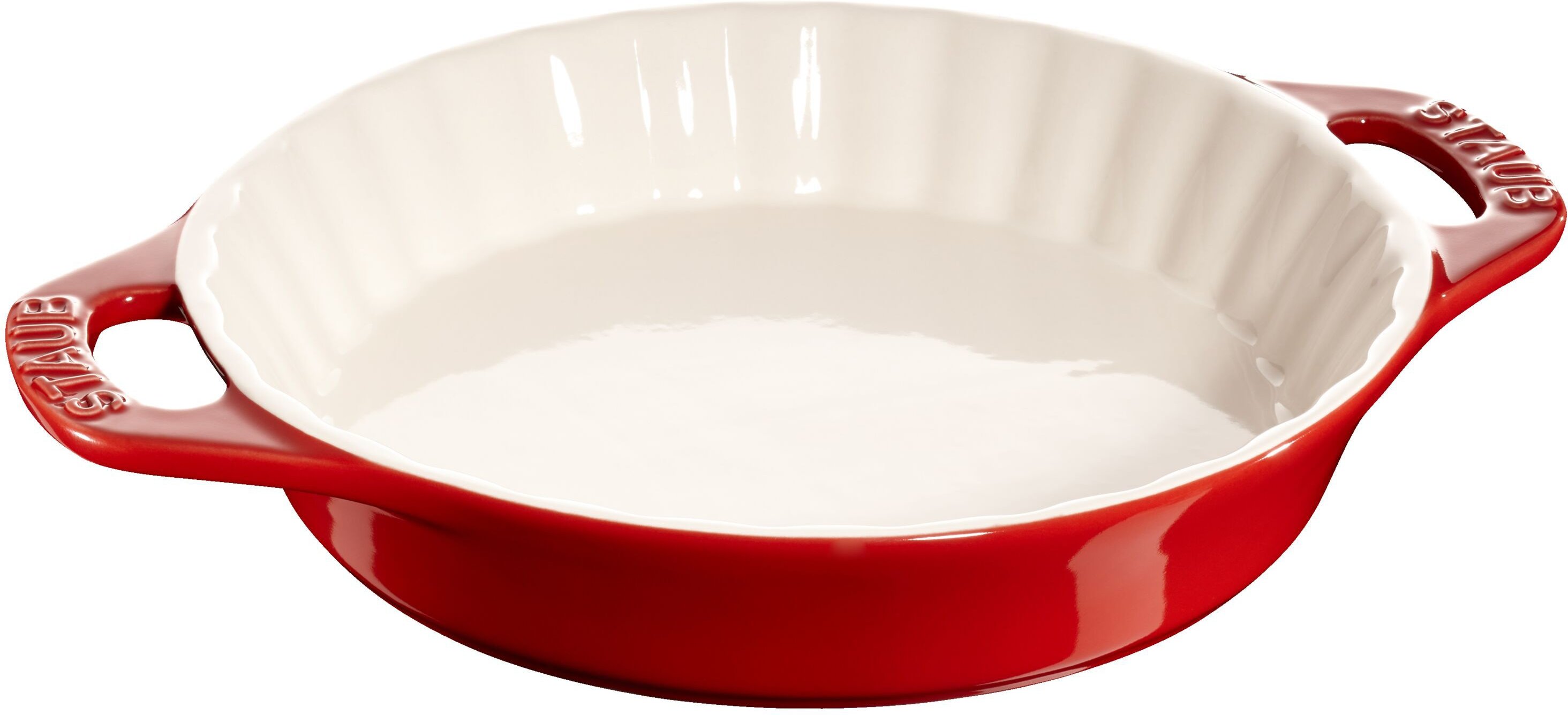 Staub Ceramique Kuchenform 24 cm, rund, Kirsch-Rot, Keramik