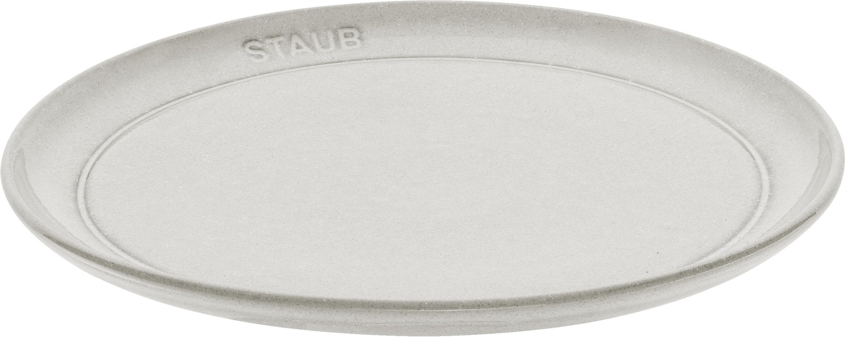 Staub Dining Line Teller flach 22 cm, rund, Weisser Trüffel, Keramik