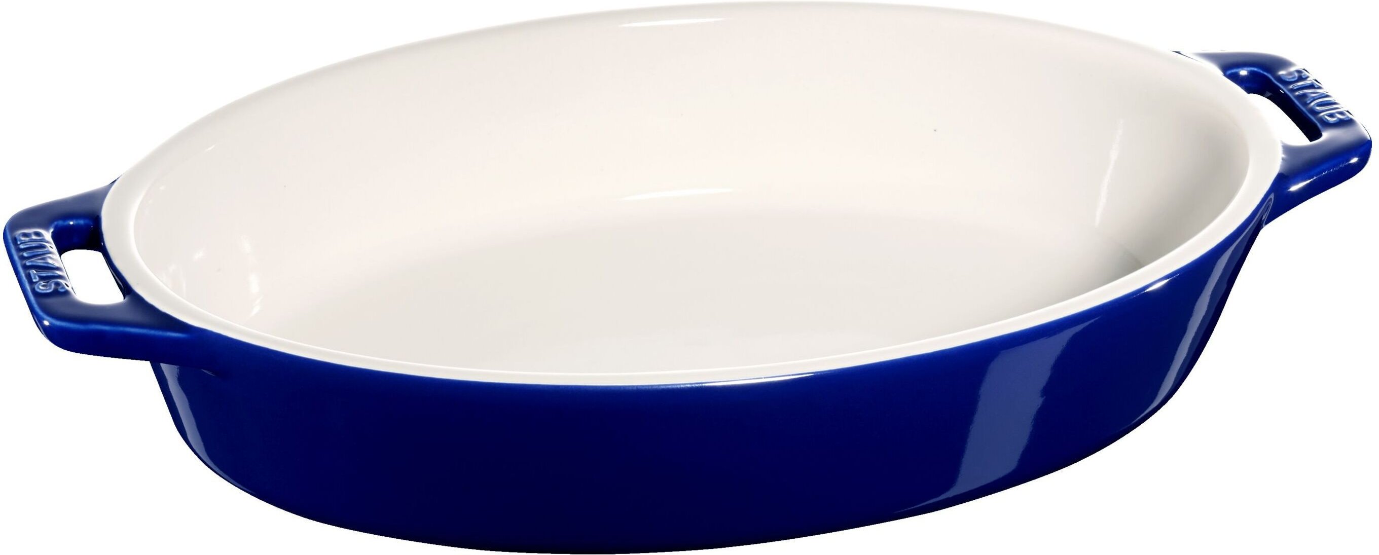 Staub Ceramique Auflaufform 23 cm, oval, Dunkelblau, Keramik