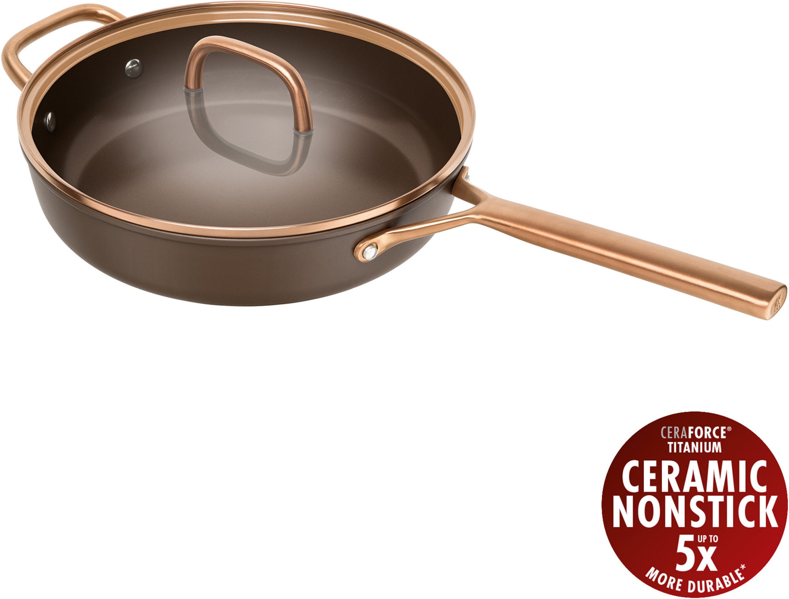 ZWILLING Milano Schmorpfanne mit Glasdeckel 28 cm, Aluminium