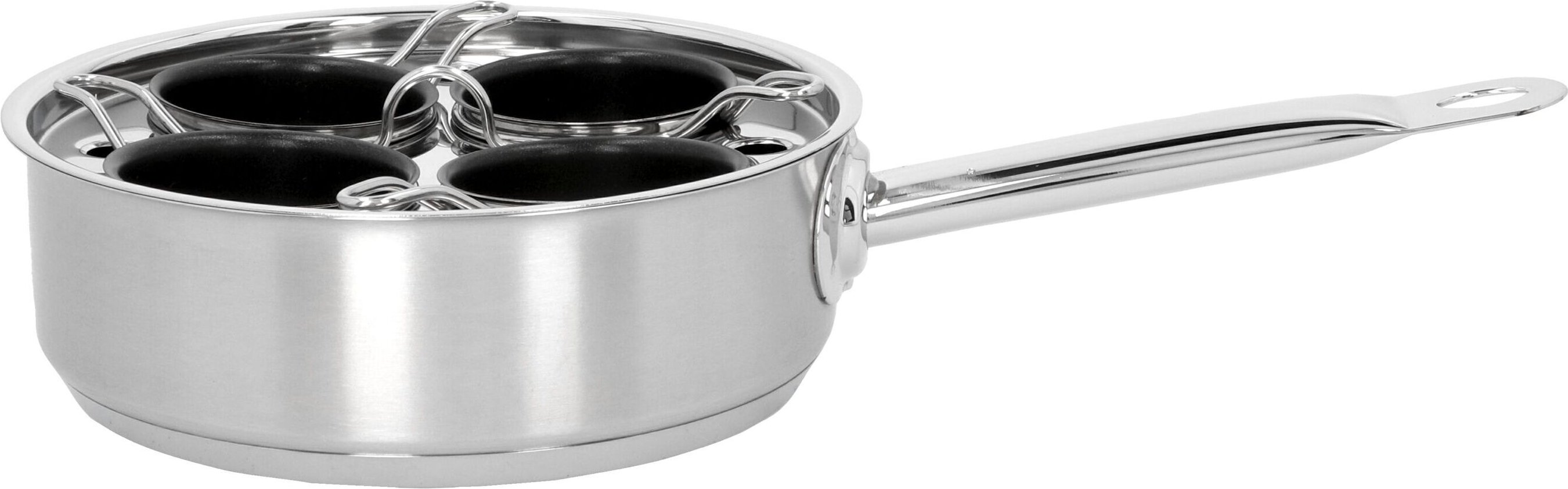 Demeyere Specialties 3 Gourmetpfanne mit 4 Schüsseln 18 cm, 18/10 Edelstahl, Silber