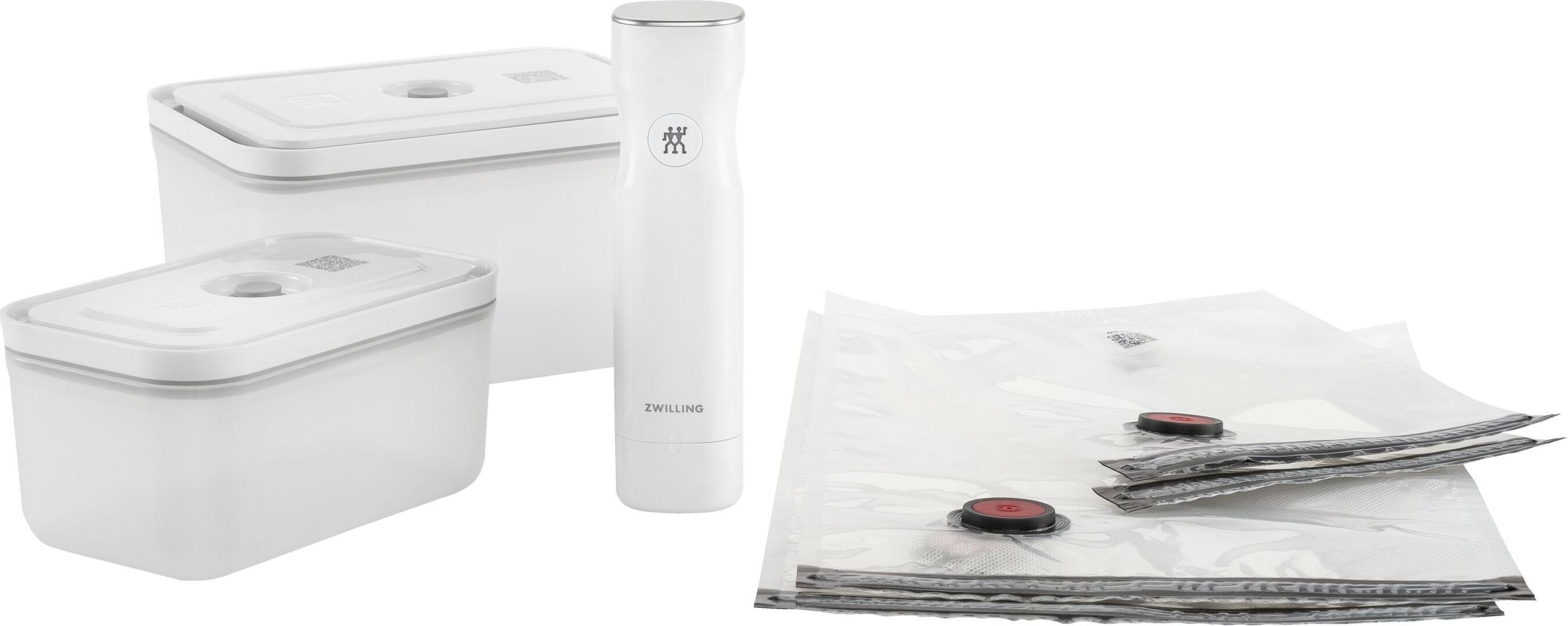 ZWILLING Fresh & Save Vakuum Starter Set, Kunststoff / M/L, 7-tlg, Weiß