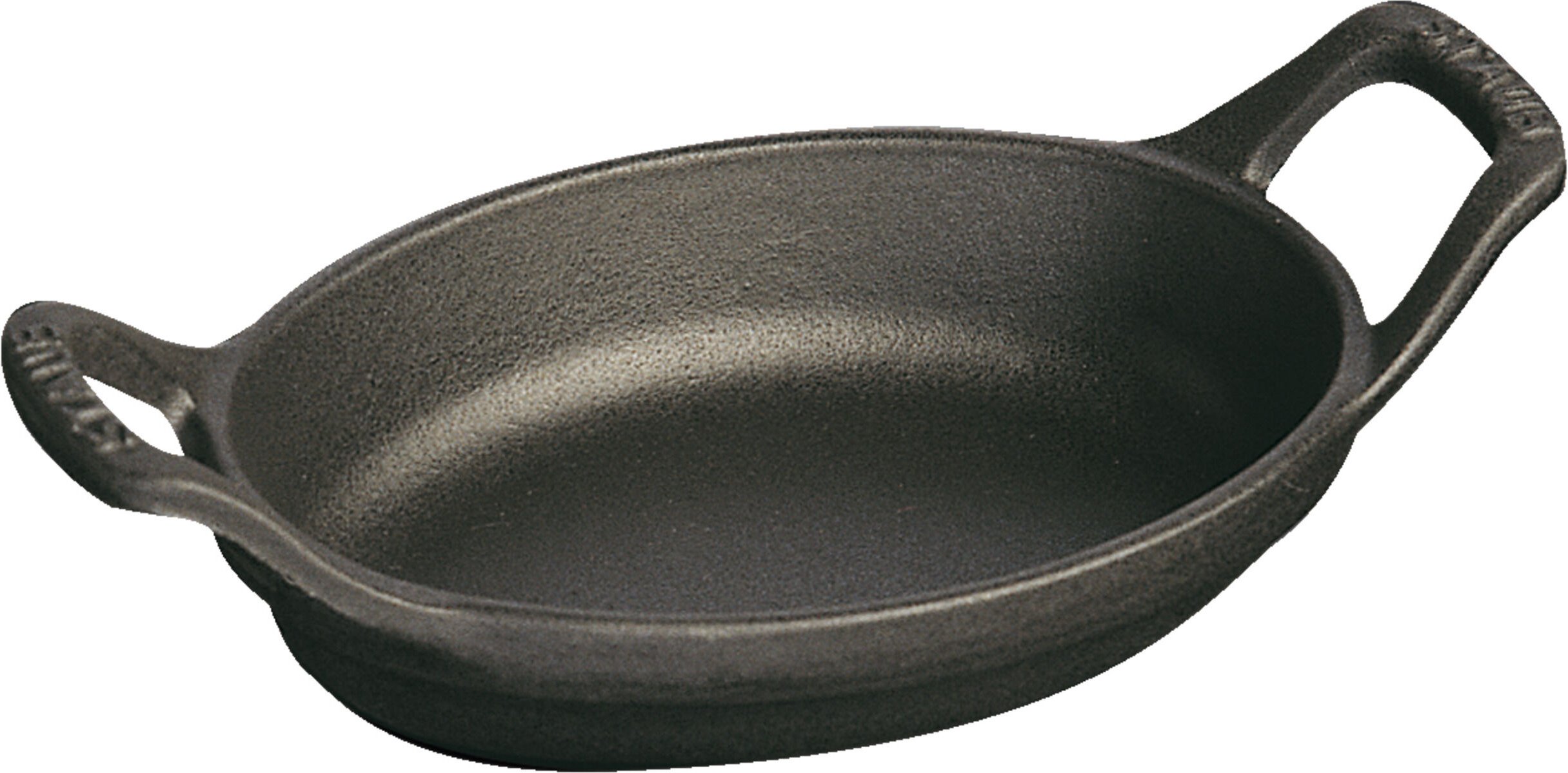 Staub Specialities Ofenform 15 cm, oval, Schwarz, Gusseisen