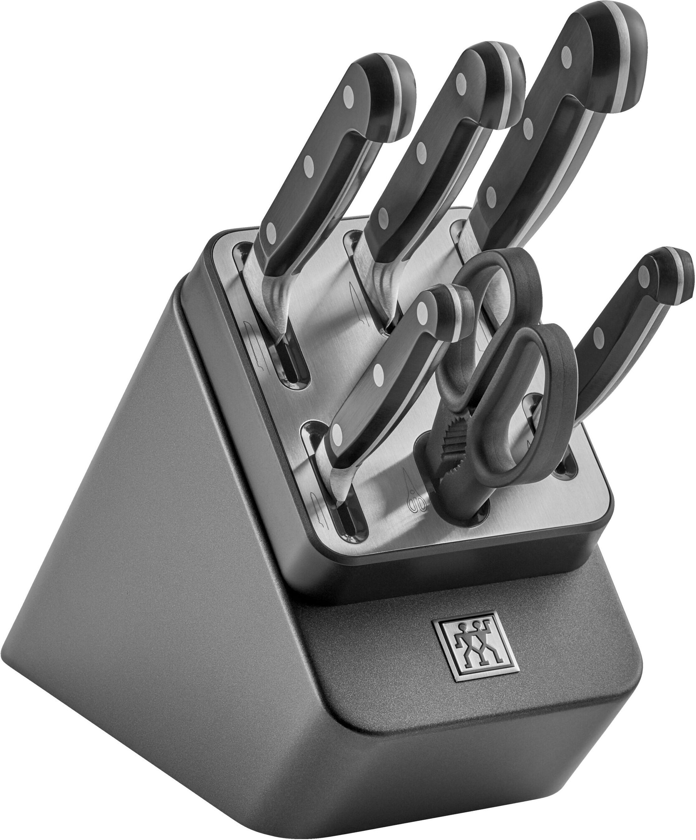 ZWILLING Professional S 7-tlg, Selbstschärfender Messerblock, Anthrazit