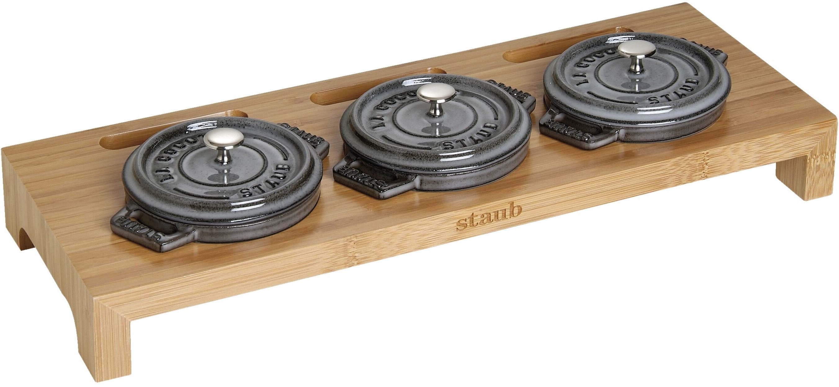 Staub Specialities Servierbrett, 42 cm x 16 cm, Bambus