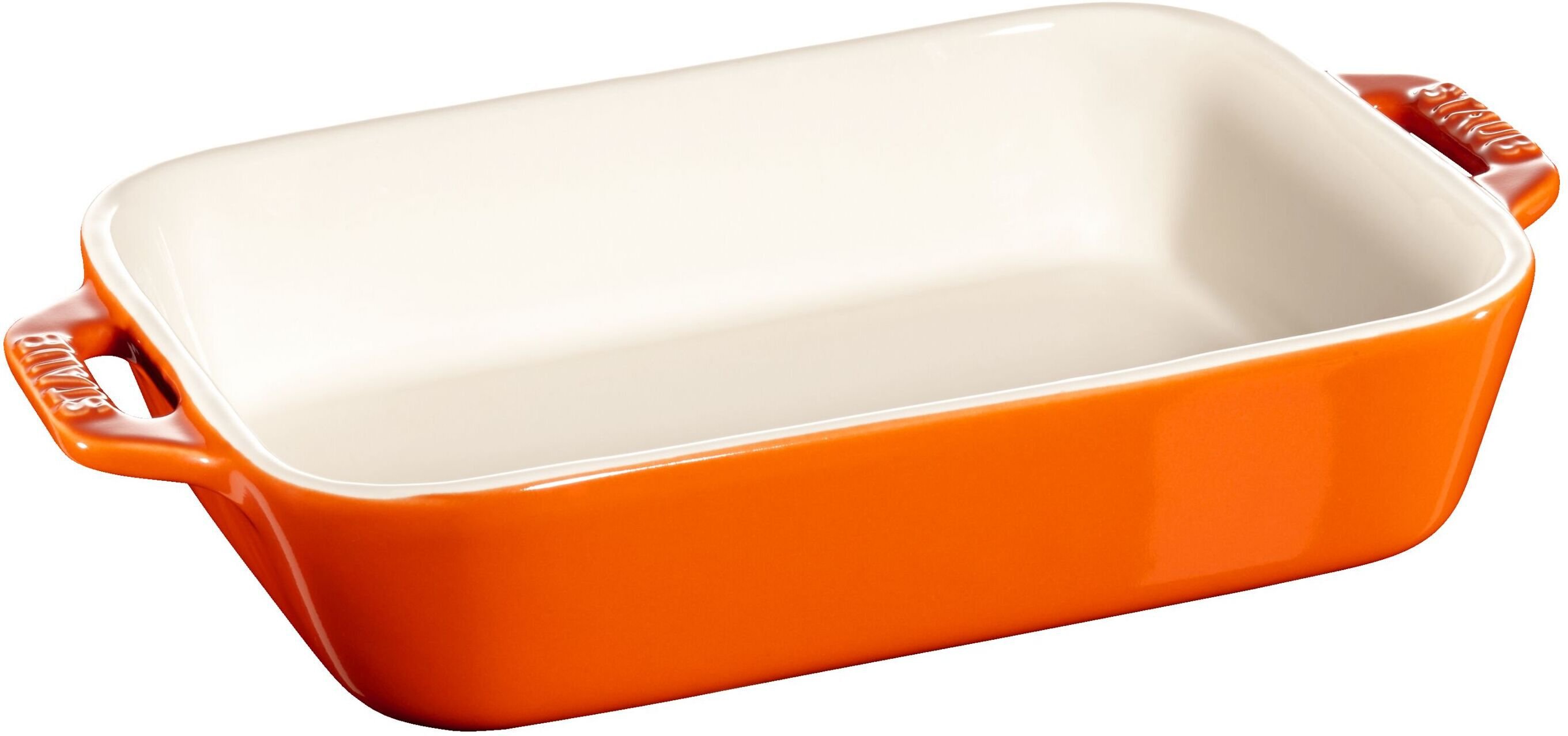 Staub Ceramique Auflaufform 20 x 16 cm, rechteckig, Orange, Keramik