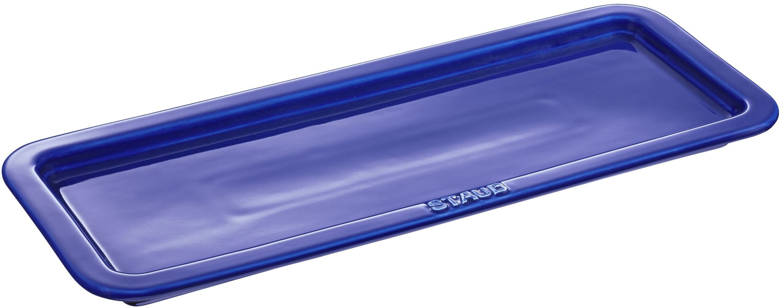 Staub Ceramique Servierteller 36 cm x 14 cm, rechteckig, Dunkelblau, Keramik