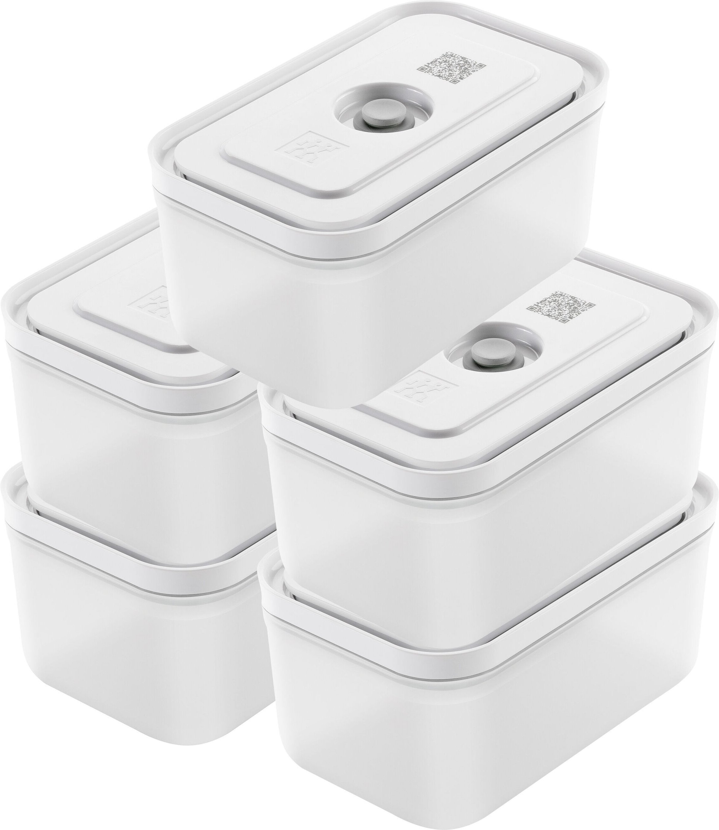 ZWILLING Vakuumboxset, 5-tlg. / M, Semitransparent-Grau, Kunststoff