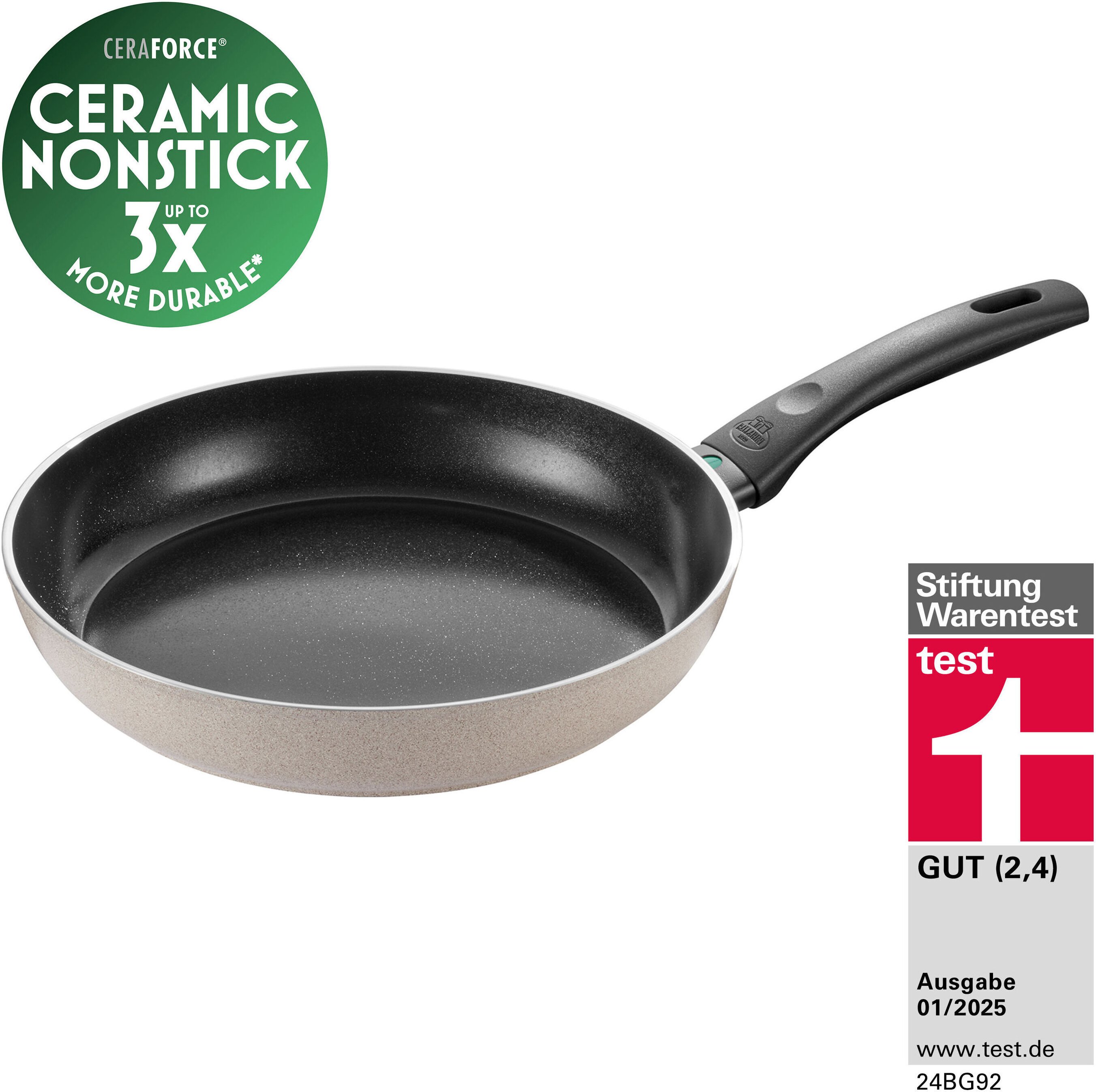 BALLARINI Ledro Bratpfanne, 28 cm, Aluminium, Keramische Antihaftbeschichtung