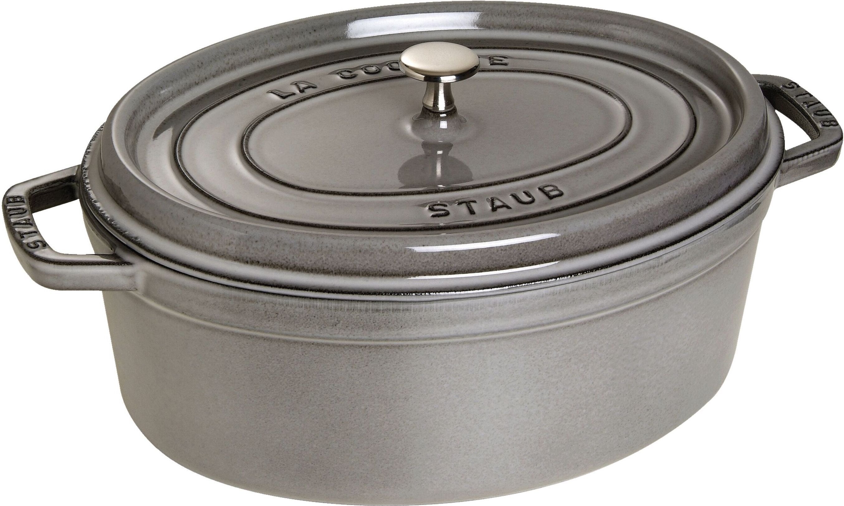 Staub La Cocotte Cocotte 33 cm, oval, Graphit-Grau, Gusseisen