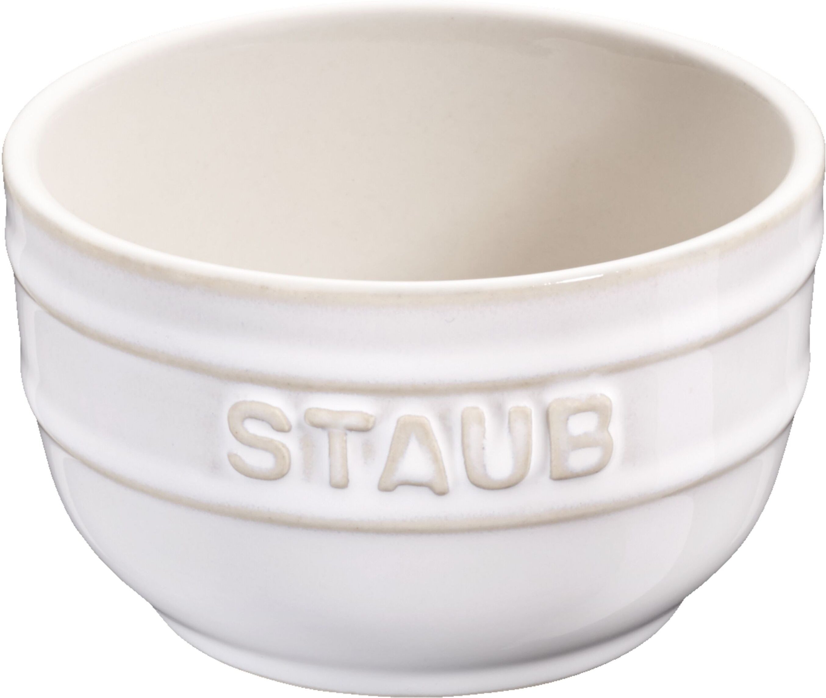Staub Ceramique Förmchenset 9 cm / 2-tlg, rund, Elfenbein-Weiß, Keramik