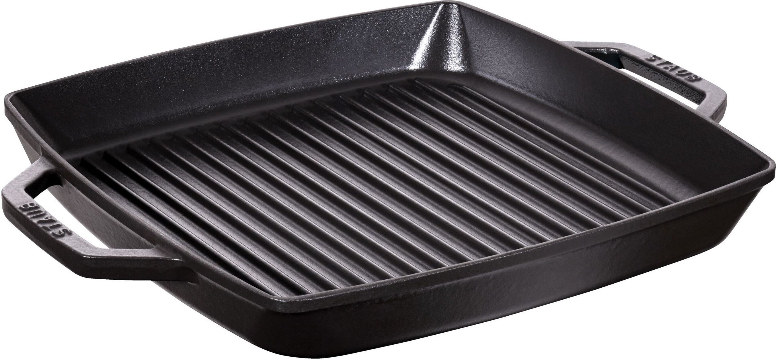 Staub Grill Pans Grillpfanne 33 cm, quadratisch, Schwarz, Gusseisen