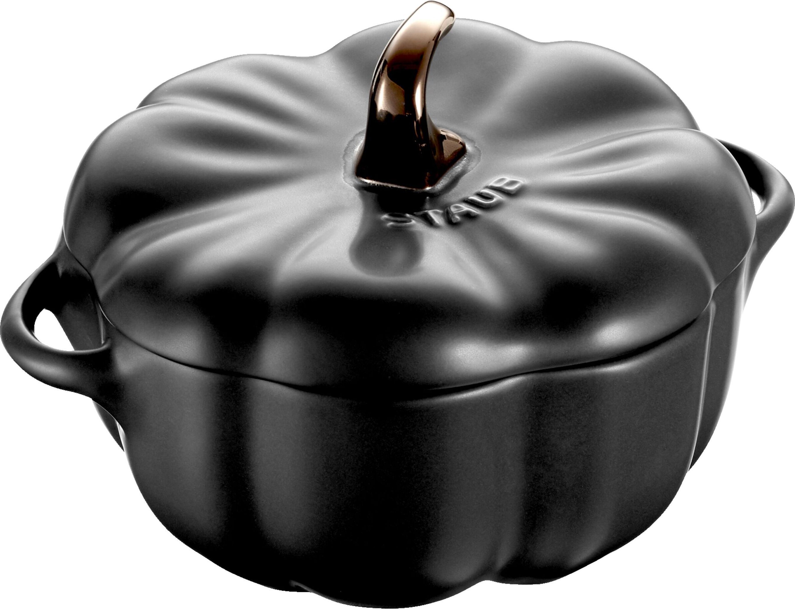 Staub Ceramique Cocotte 12 cm, Kürbis, Schwarz, Keramik